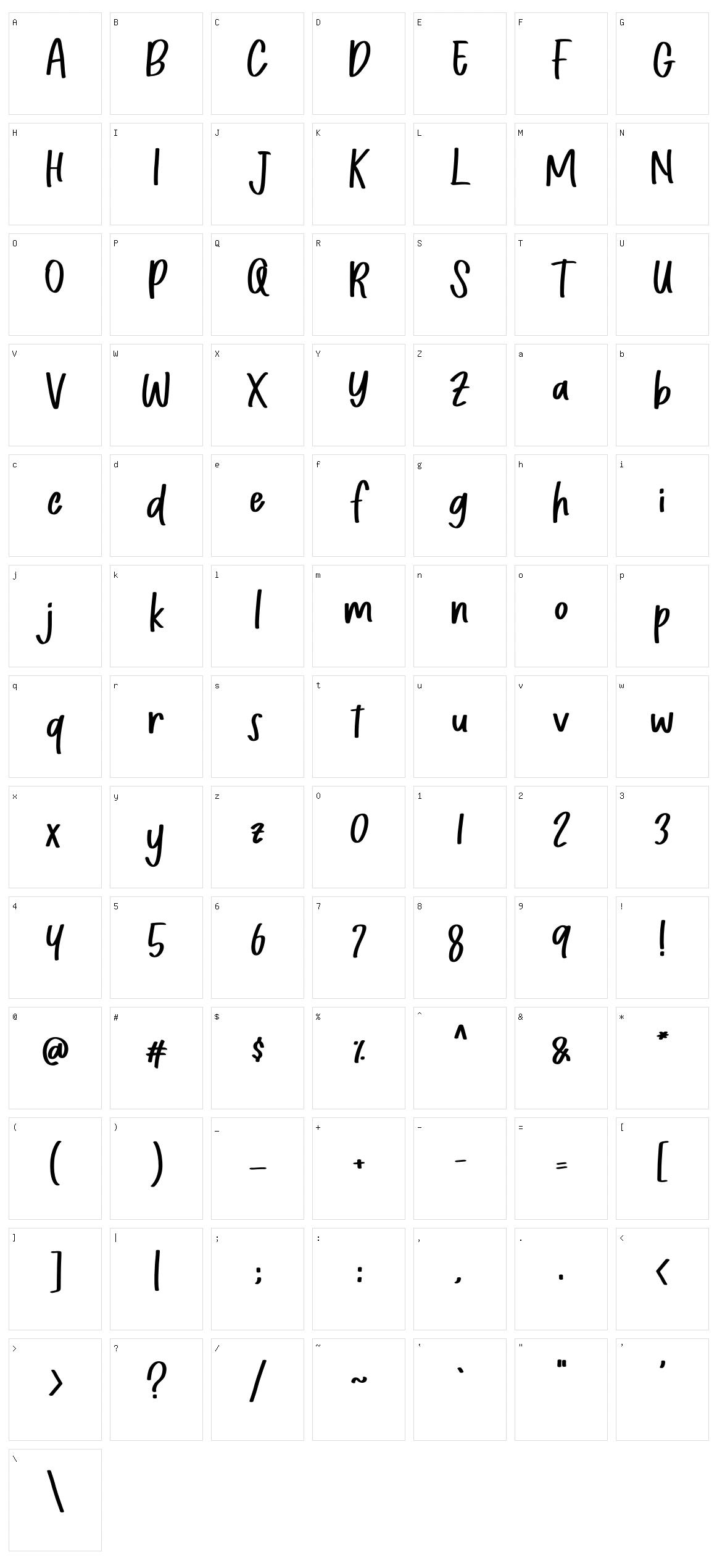 Chapillada Character Set