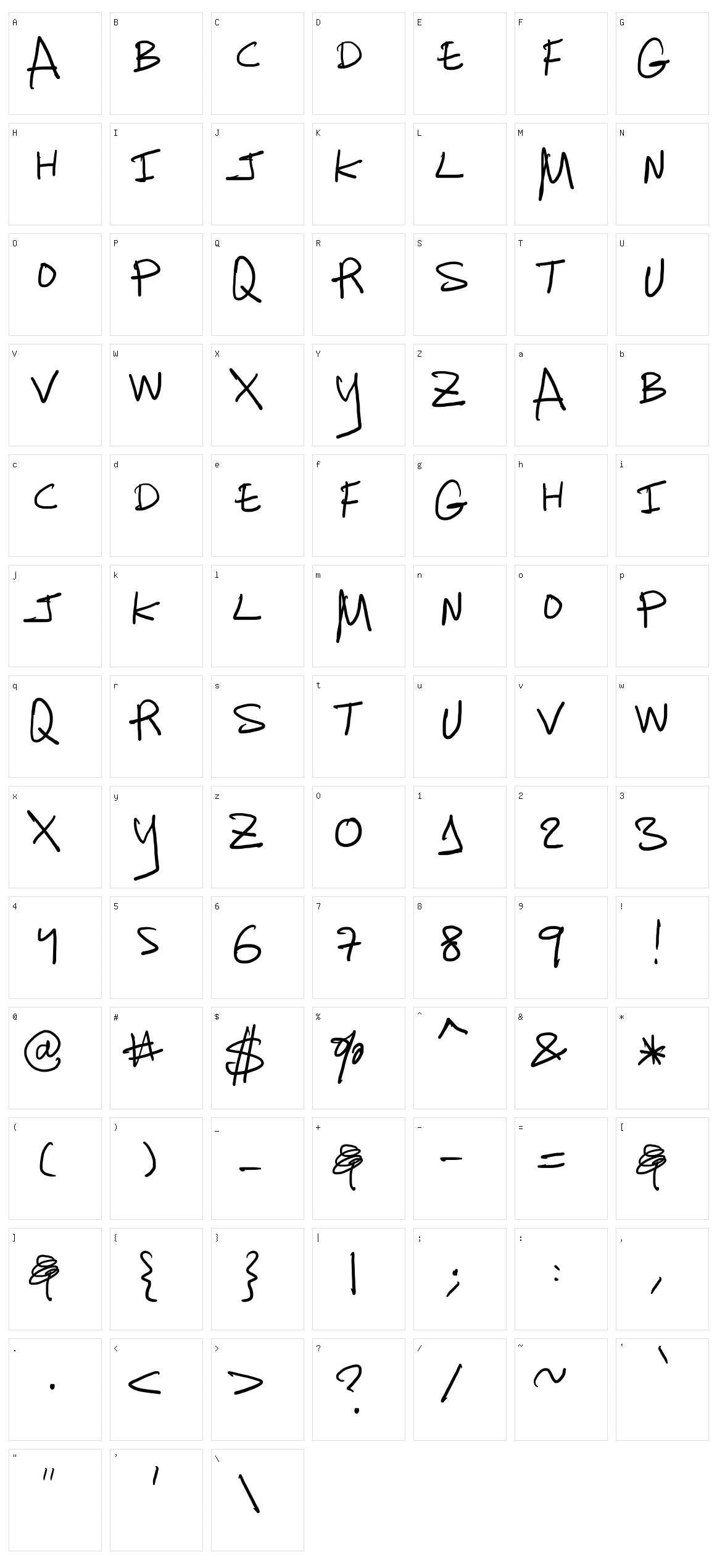 Charanga Character Set
