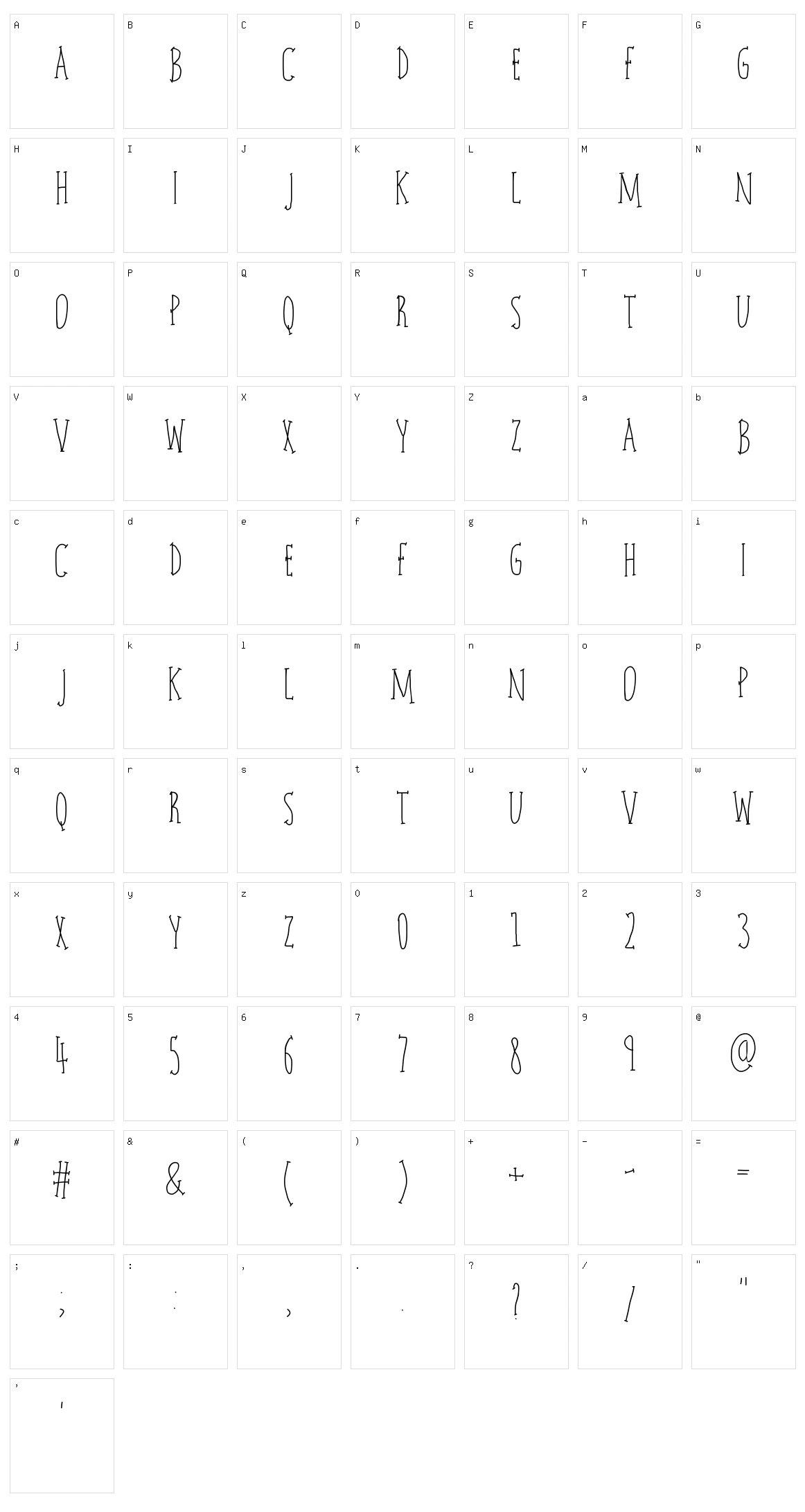 Charlie Character Set