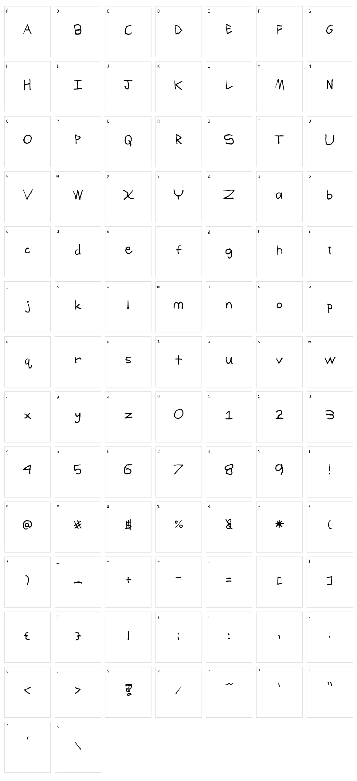 Chasic New Character Set