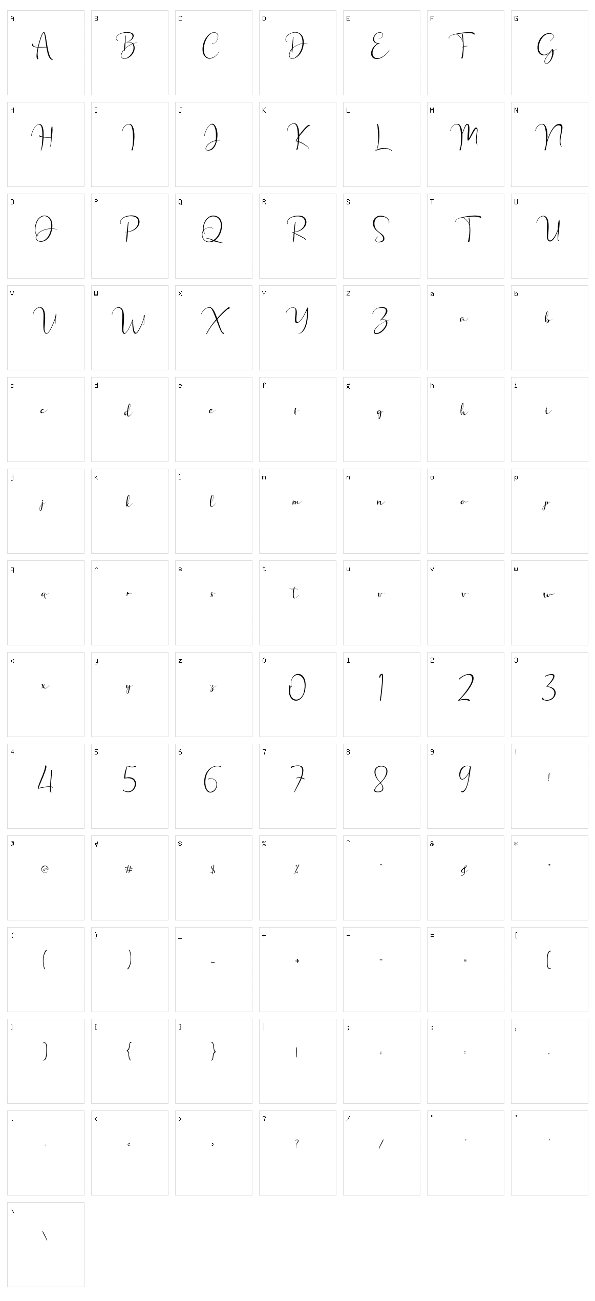 Chasti Character Set