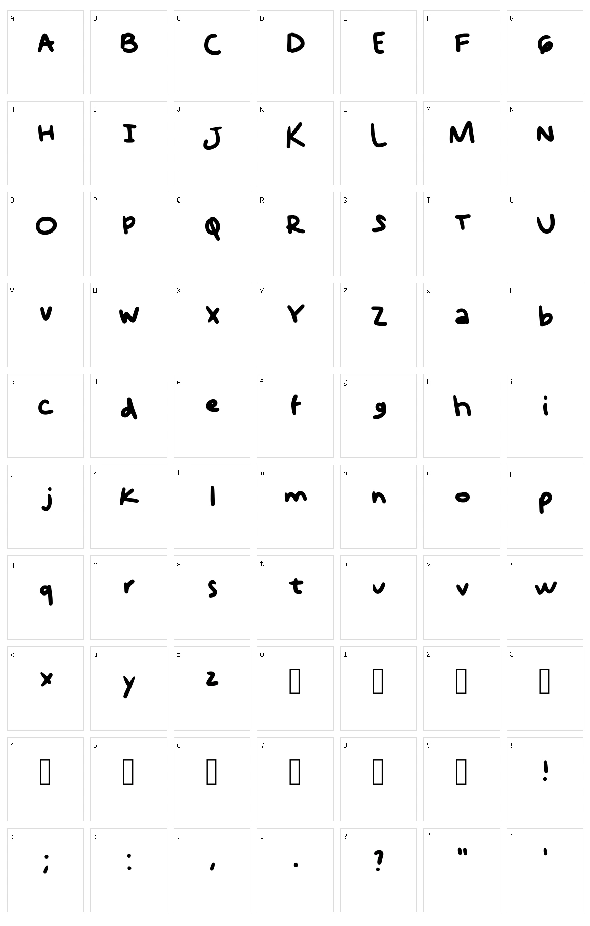 Check Check One Two Character Set