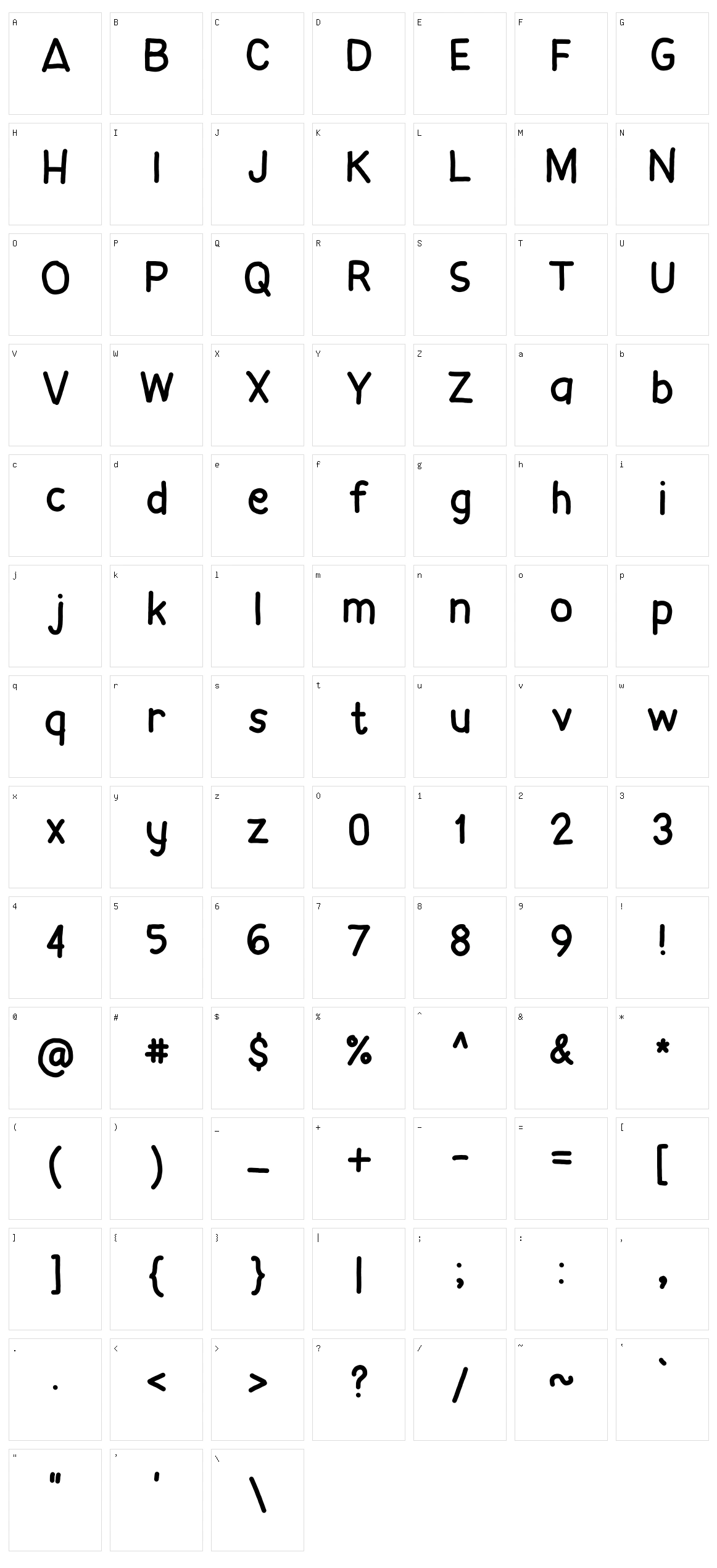 Cheeseusaceu Character Set