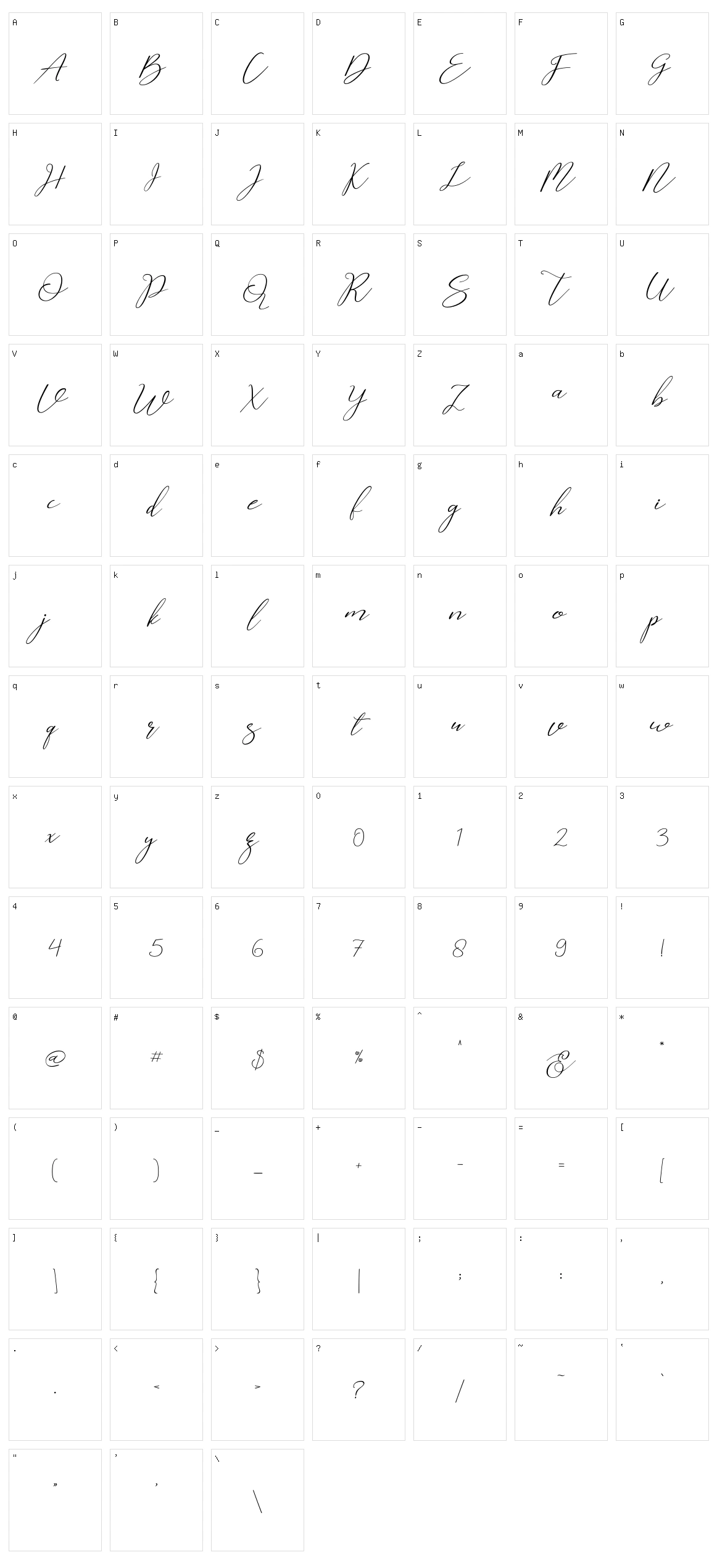 Cherella Character Set