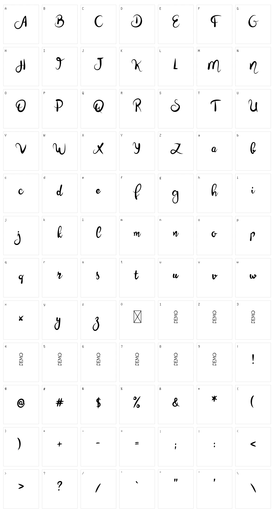 Cherlys Character Set