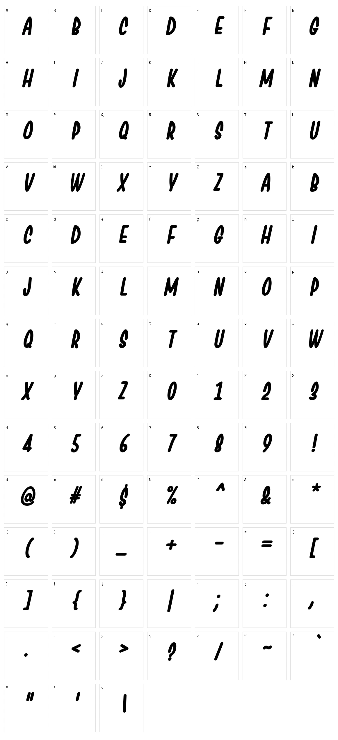 Chesan Character Set