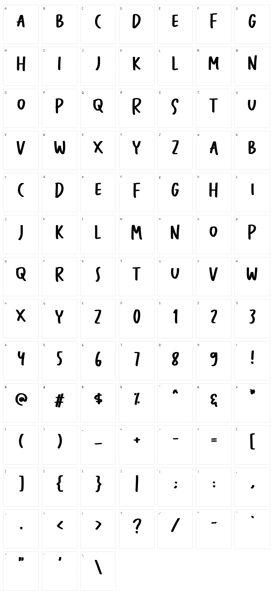 Chia Seeds Character Set