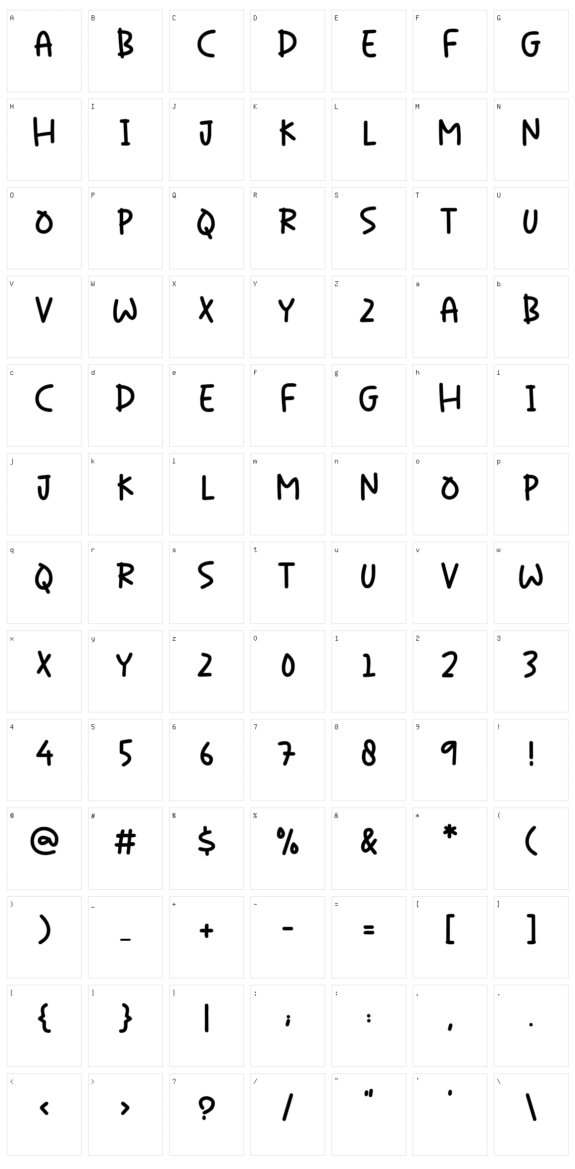 Chicaso Character Set