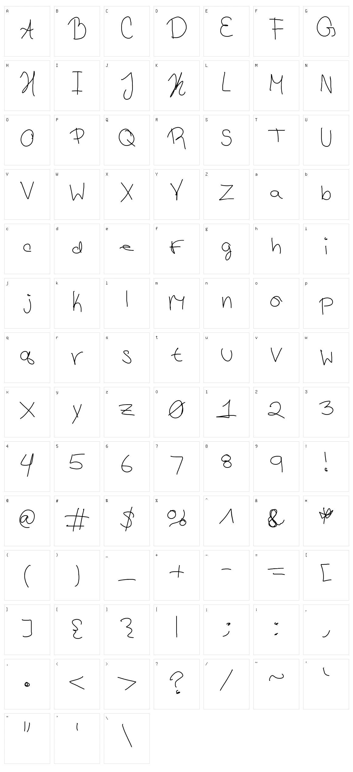 Chicken Scratch Kayli Character Set
