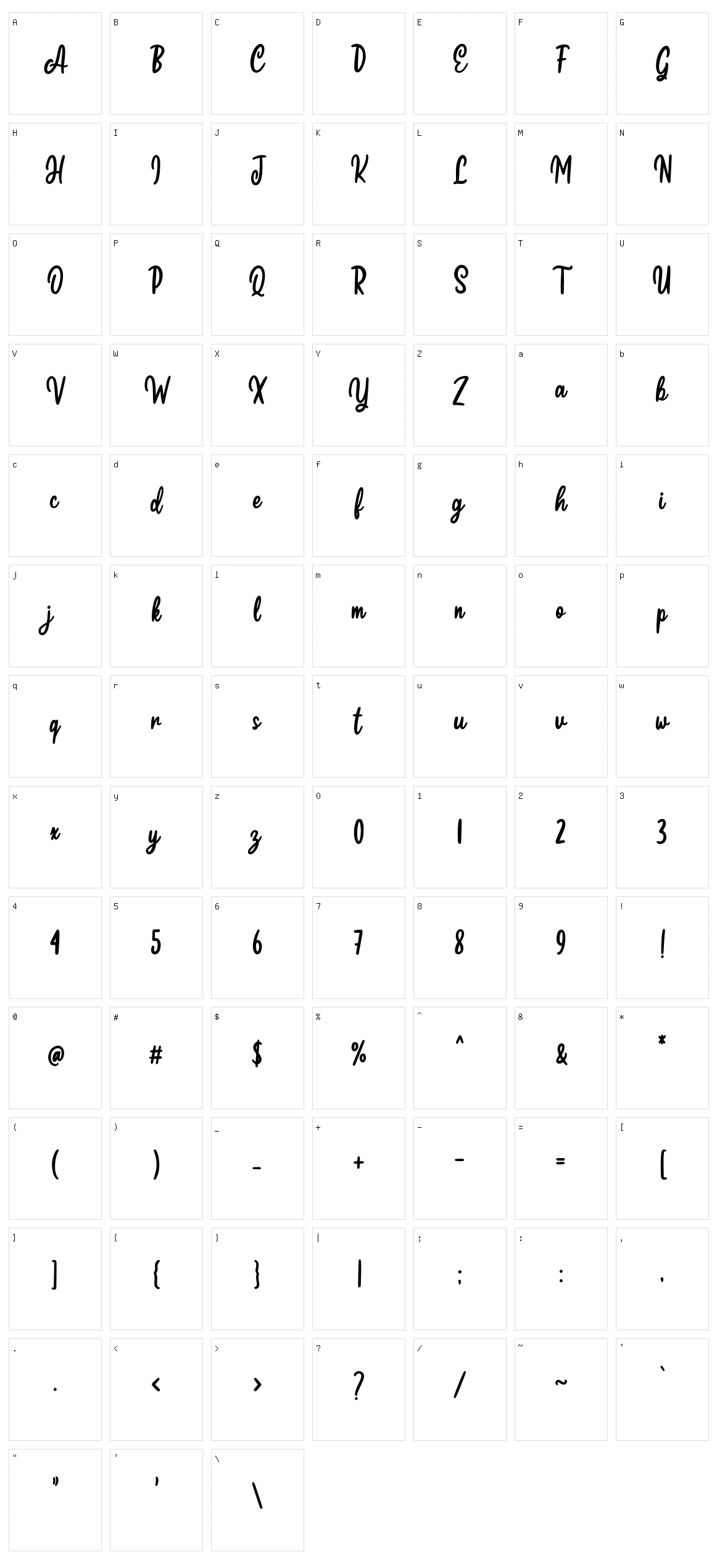 Chidera Character Set