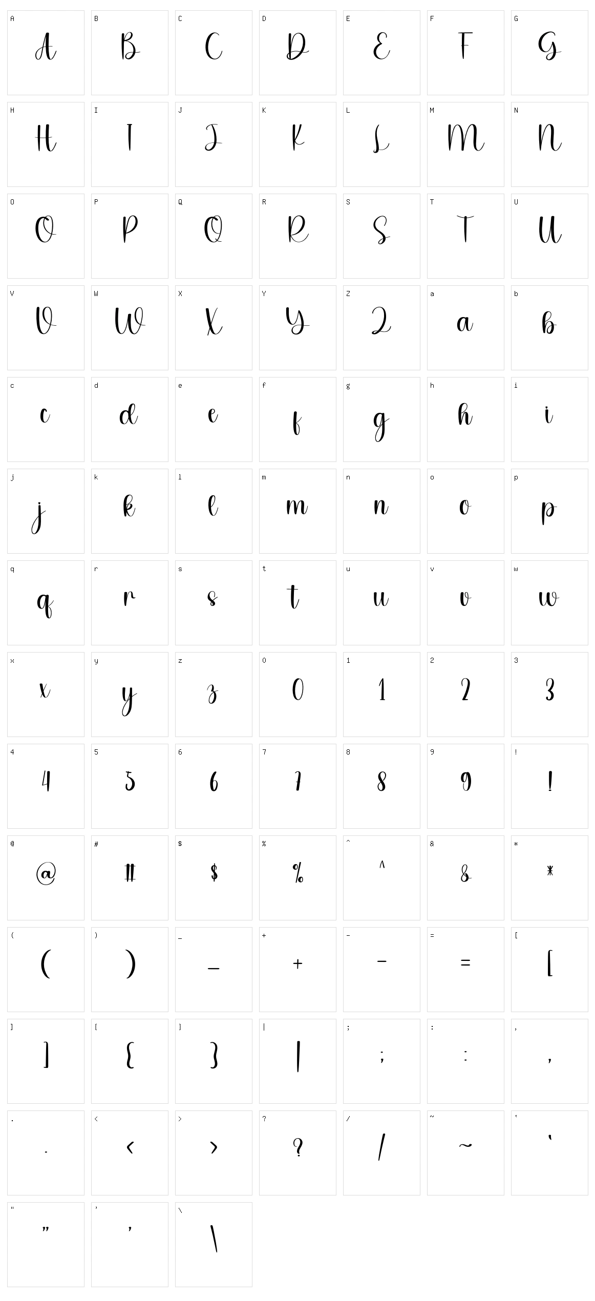Child Character Set