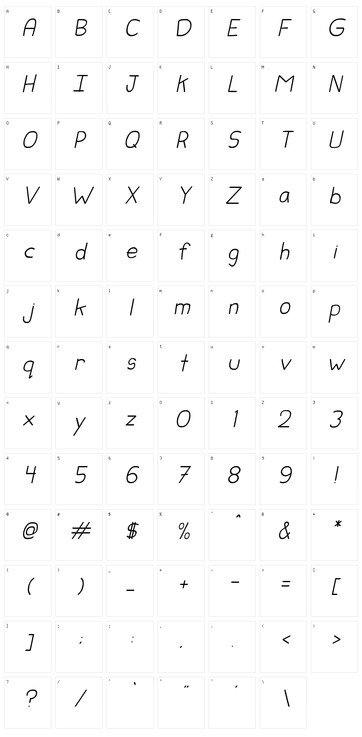 Child's Hand Character Set