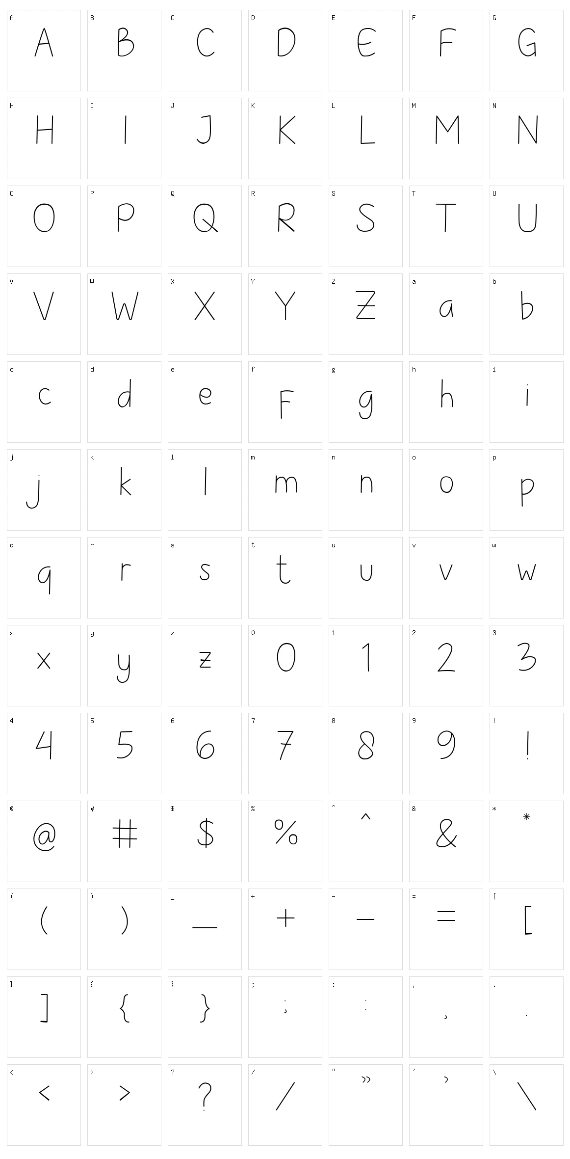 Childlet Character Set