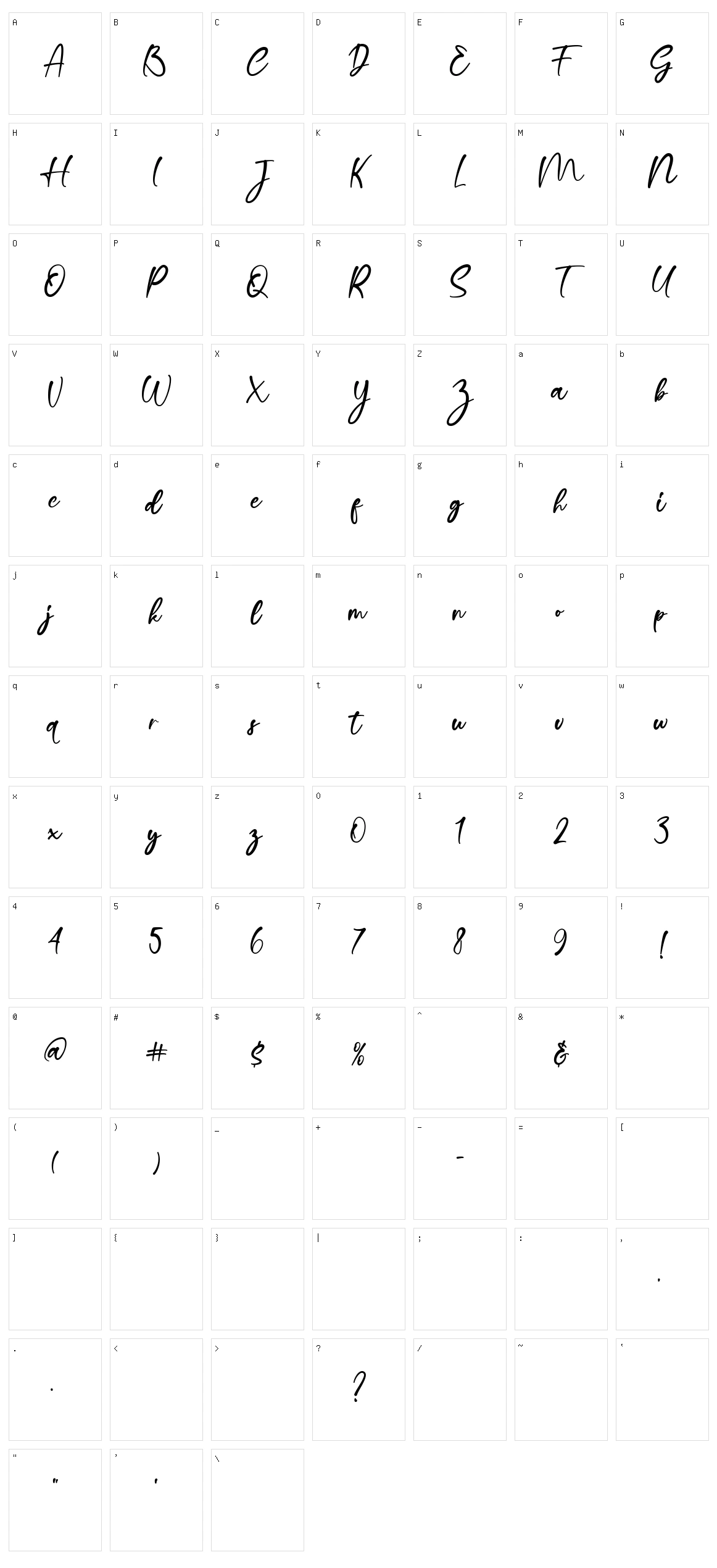 Chiquite Character Set