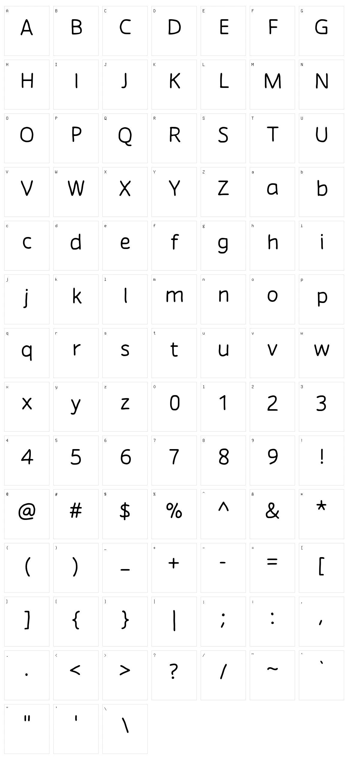 Chirota Character Set
