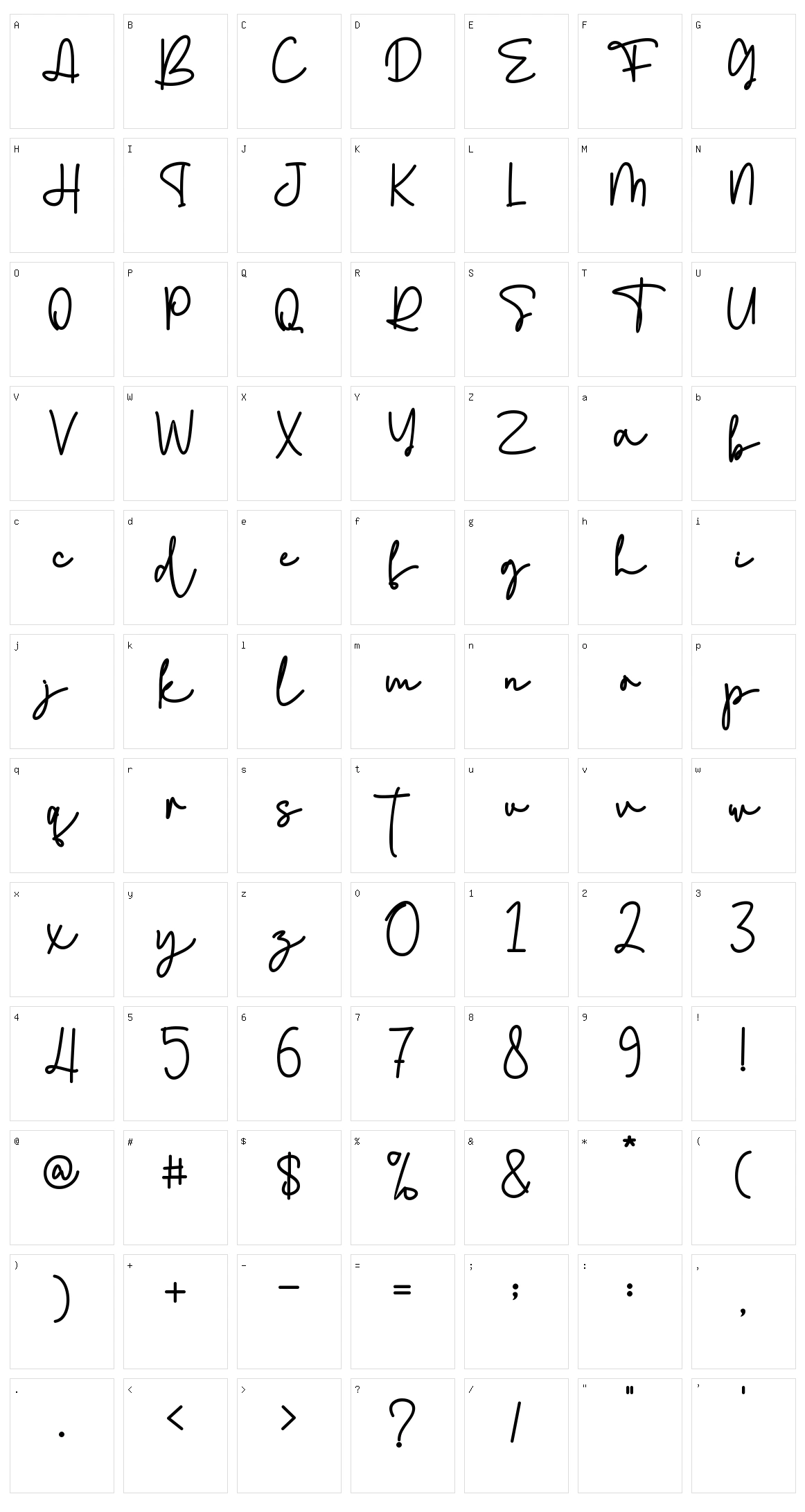 Christmas letter Character Set