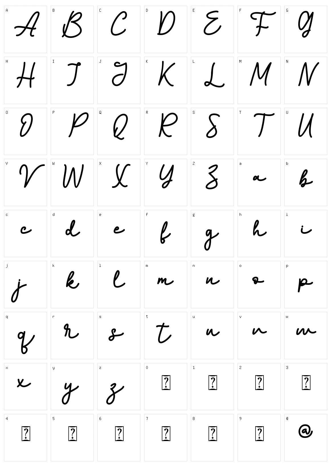 Christmas Monoline Character Set