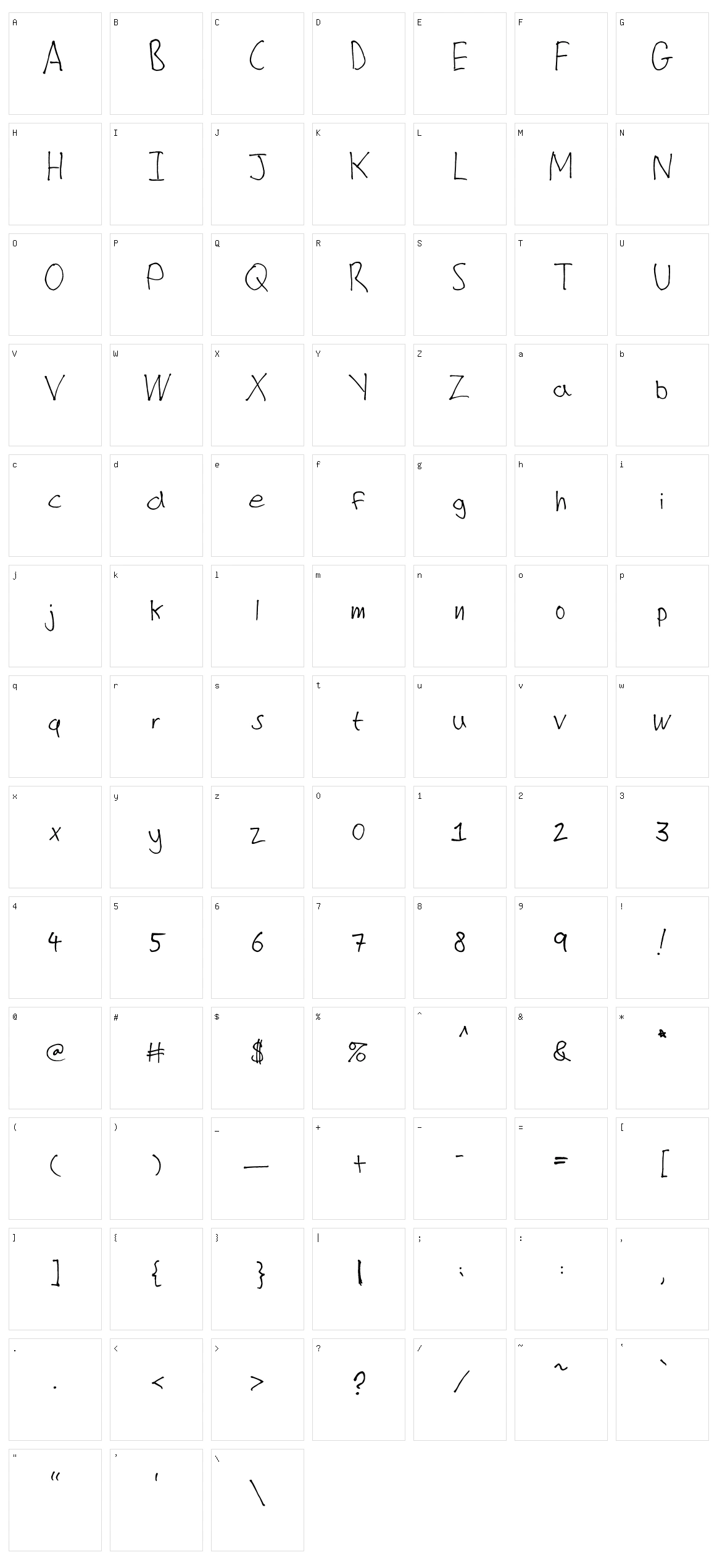 Christopher's Scribble Character Set