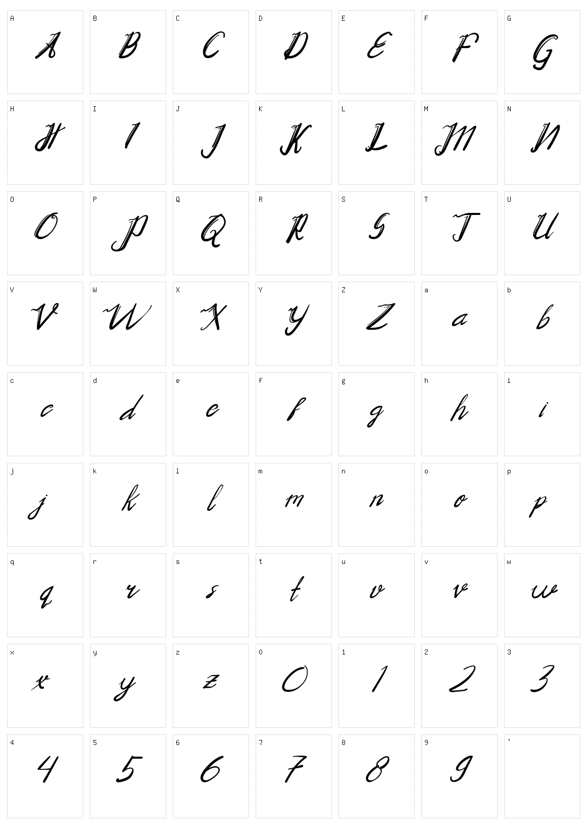 Chrystalic Character Set