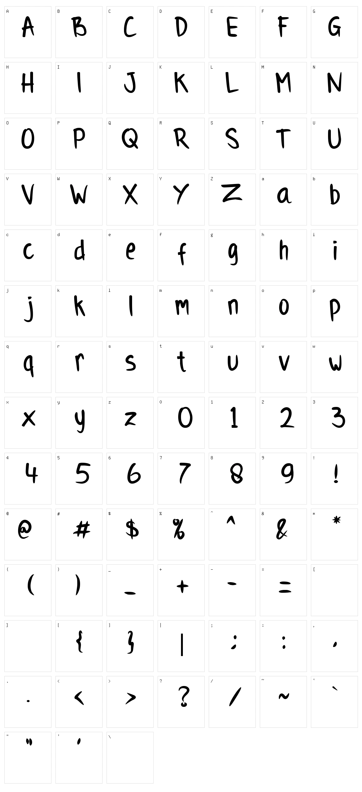 Cihuy Character Set
