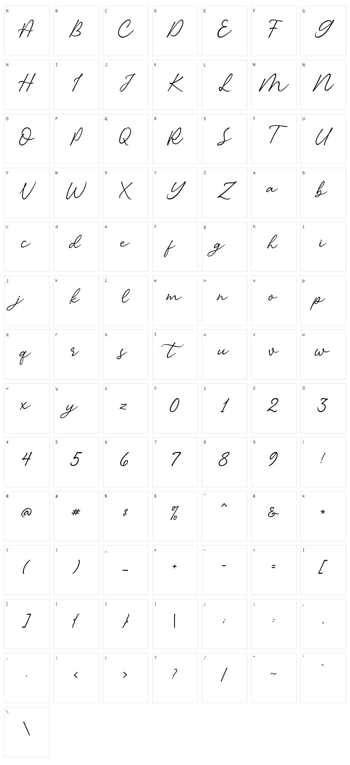 Citraloka Character Set