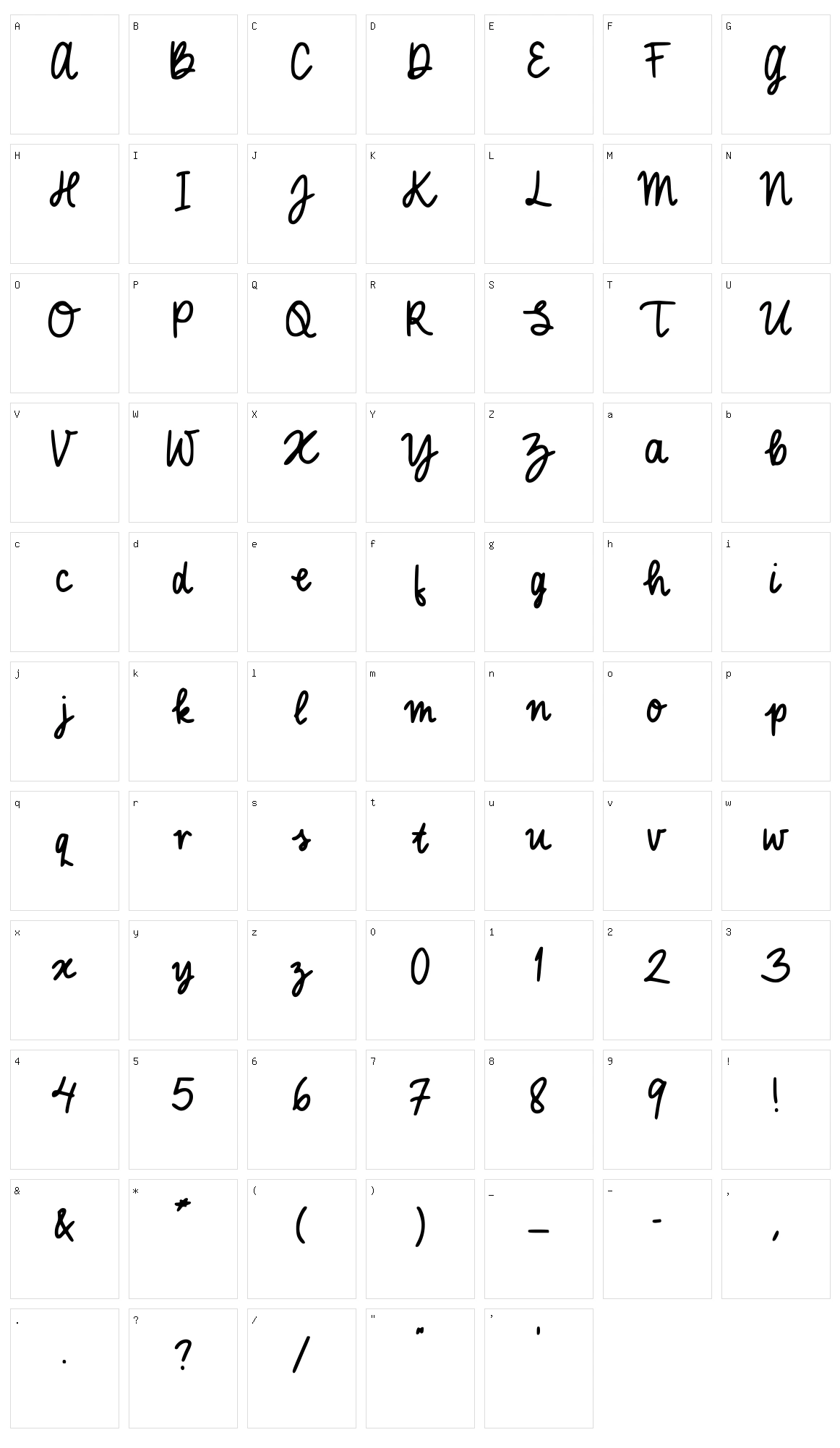 Clara Character Set