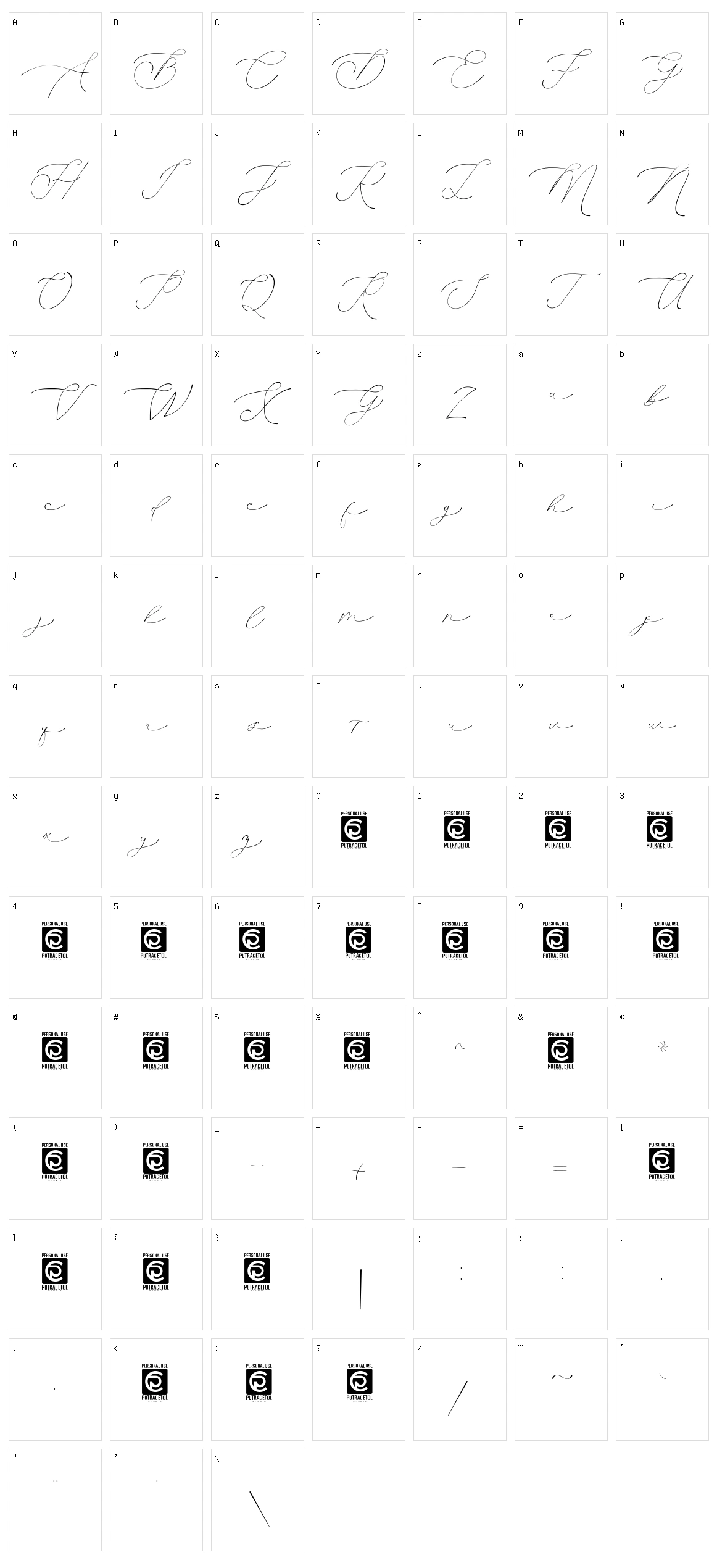 Clarinta Character Set