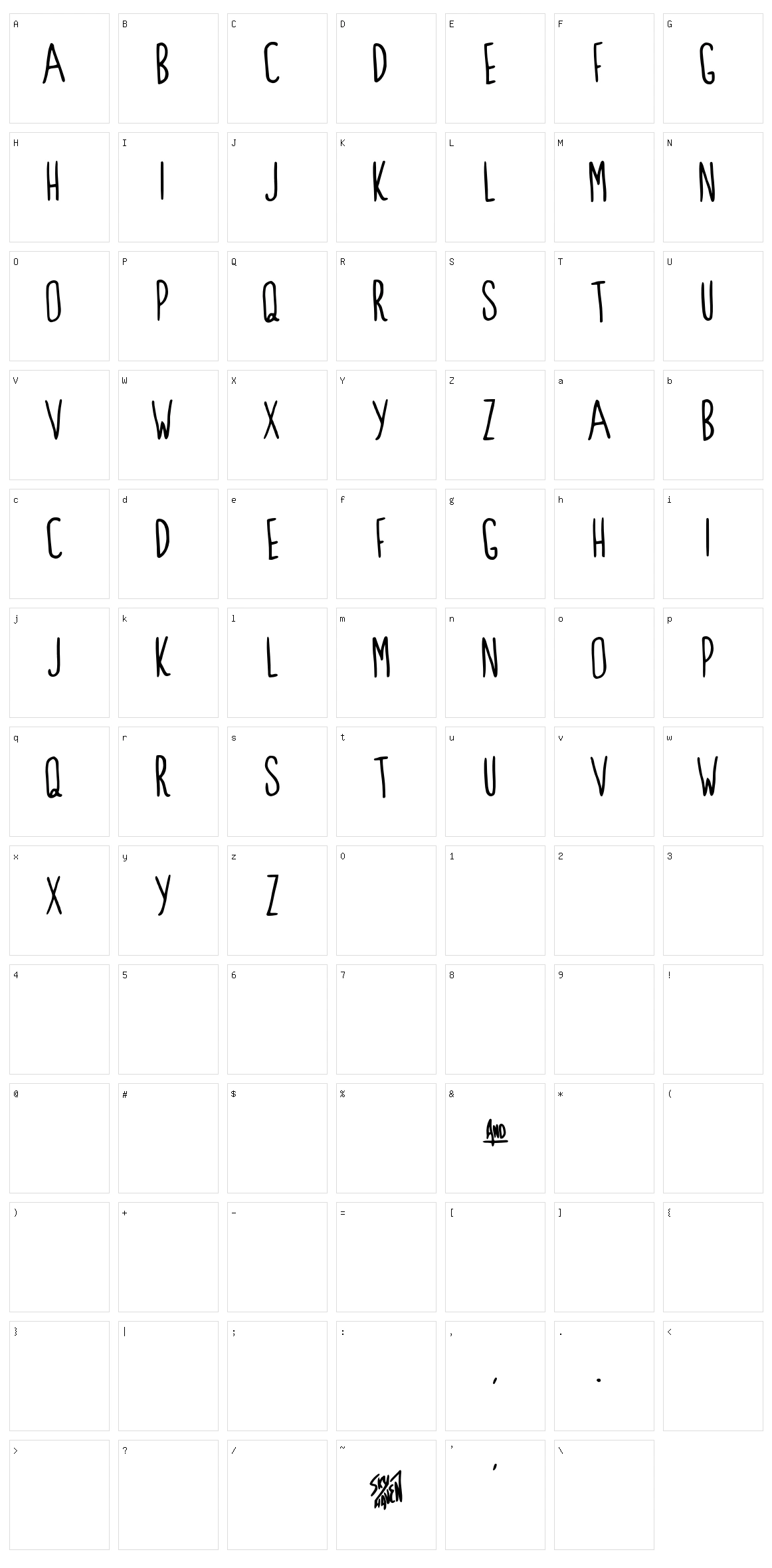 Clarks Summit Character Set
