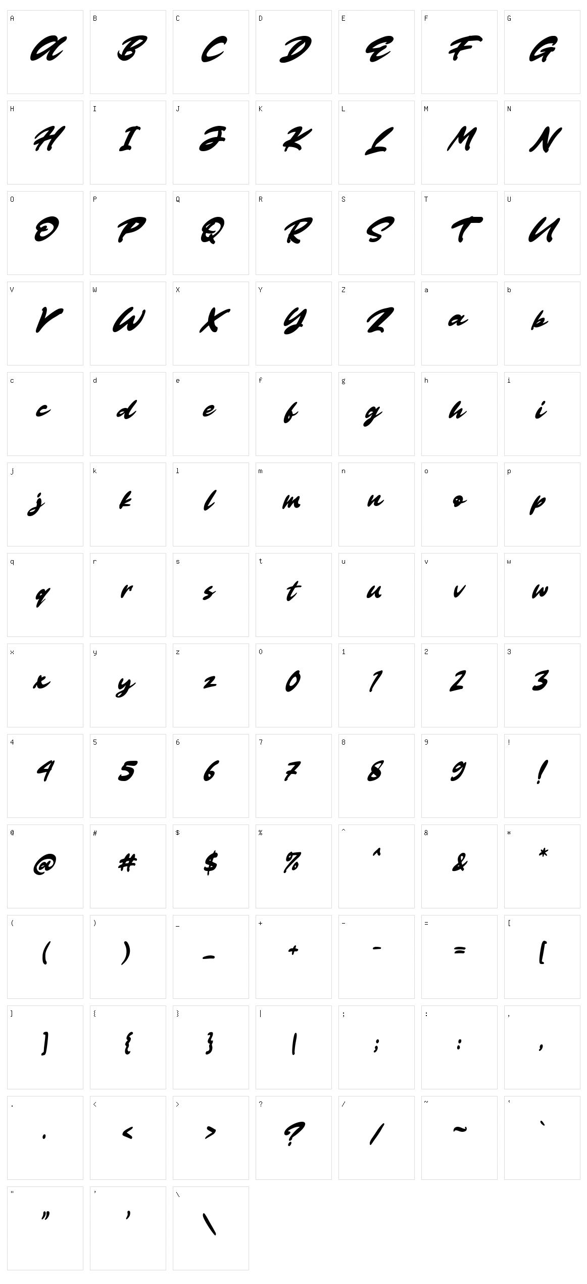 Clarkton Character Set