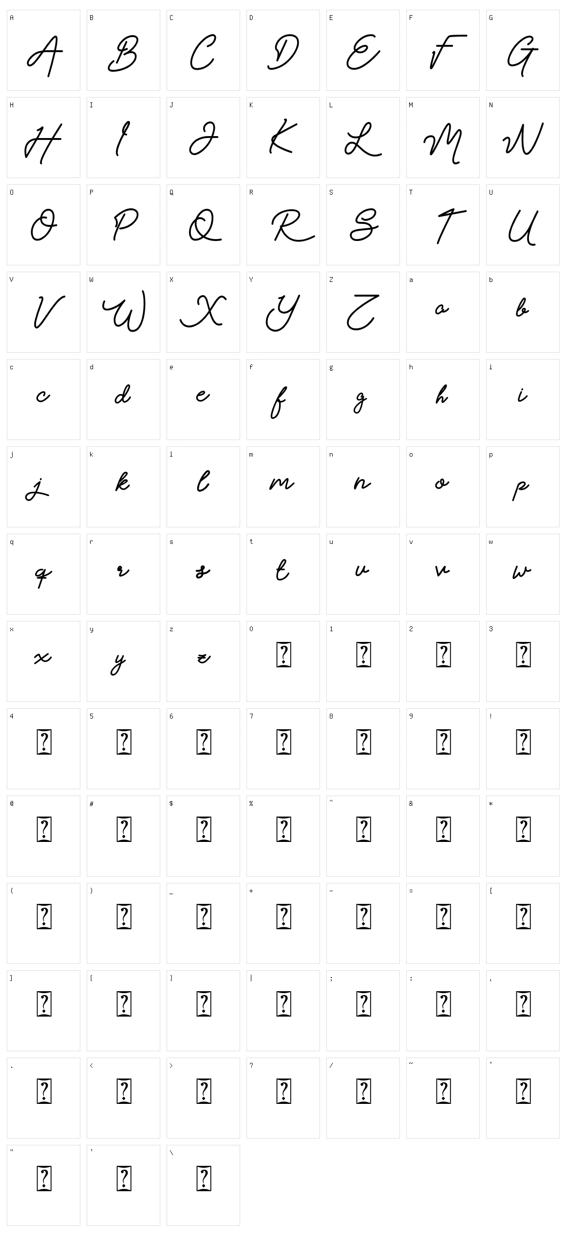 Claudya Character Set
