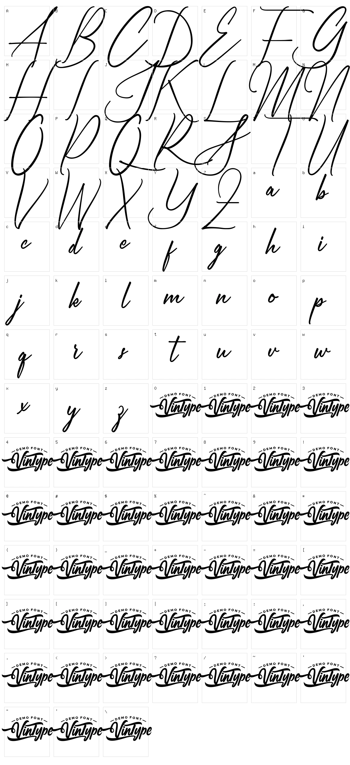Claymont Character Set