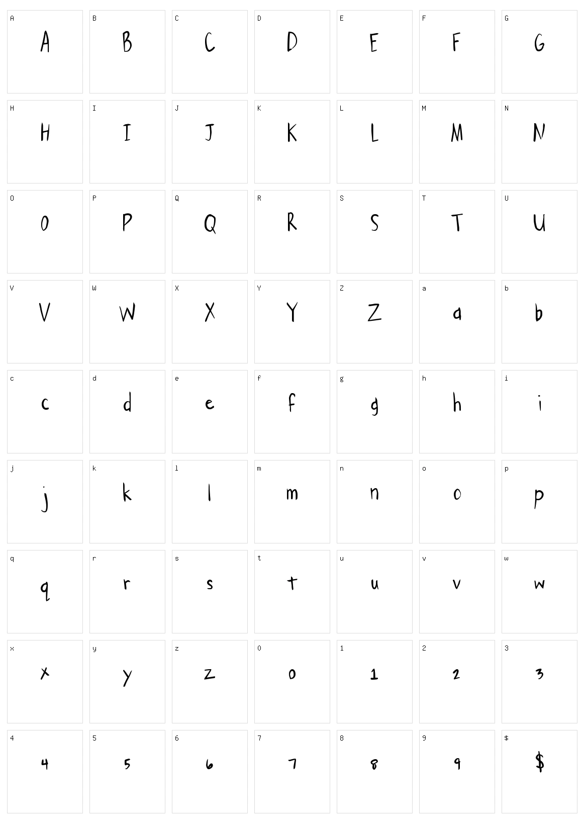 Clean Easy Character Set