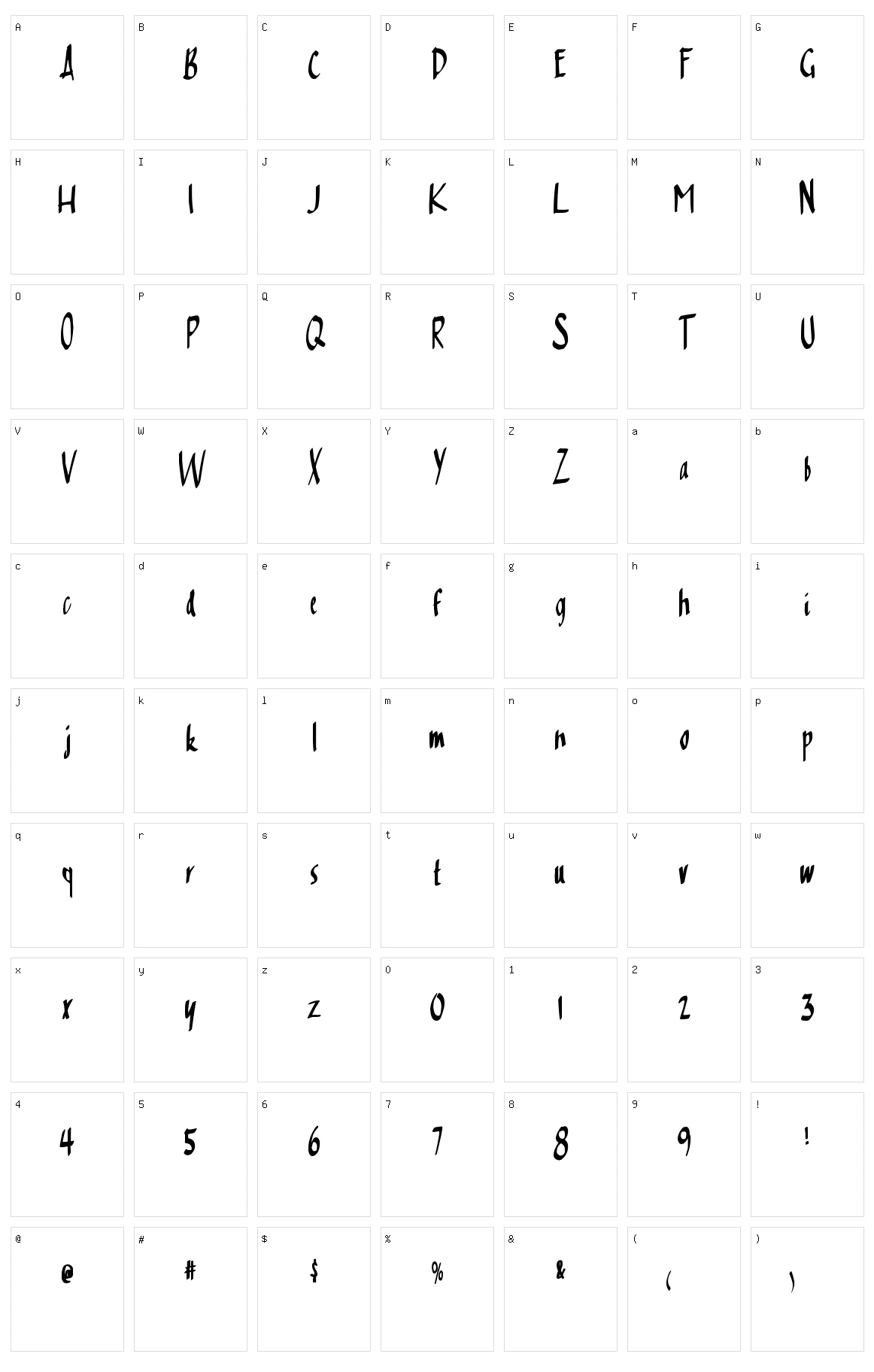 Clean Simple DT Character Set