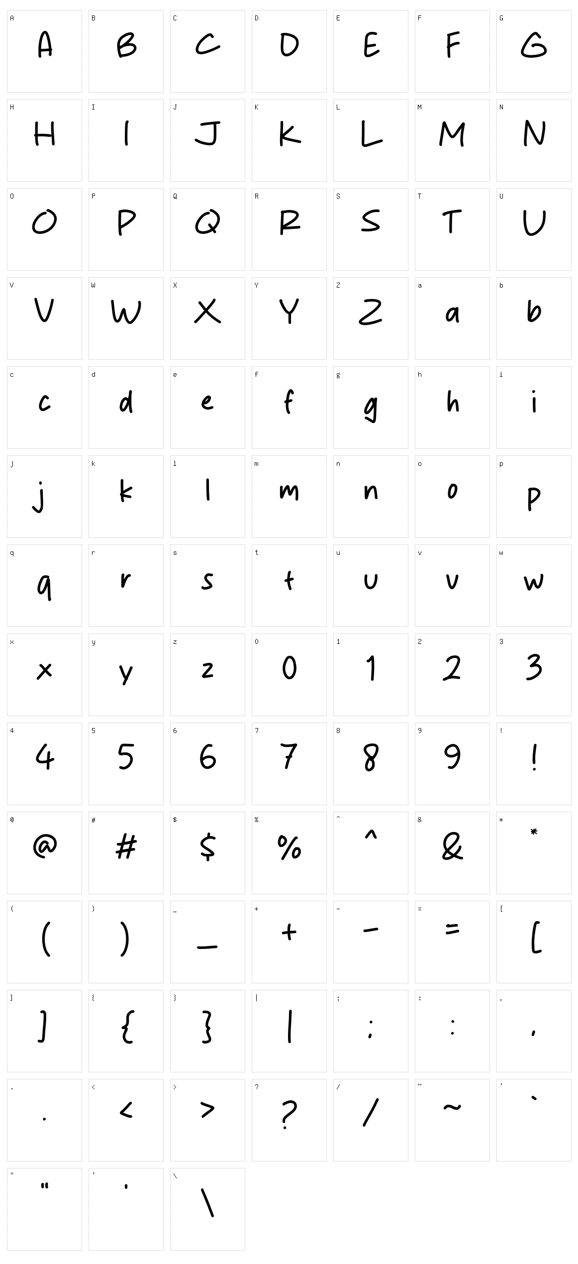 Clear Brain Character Set