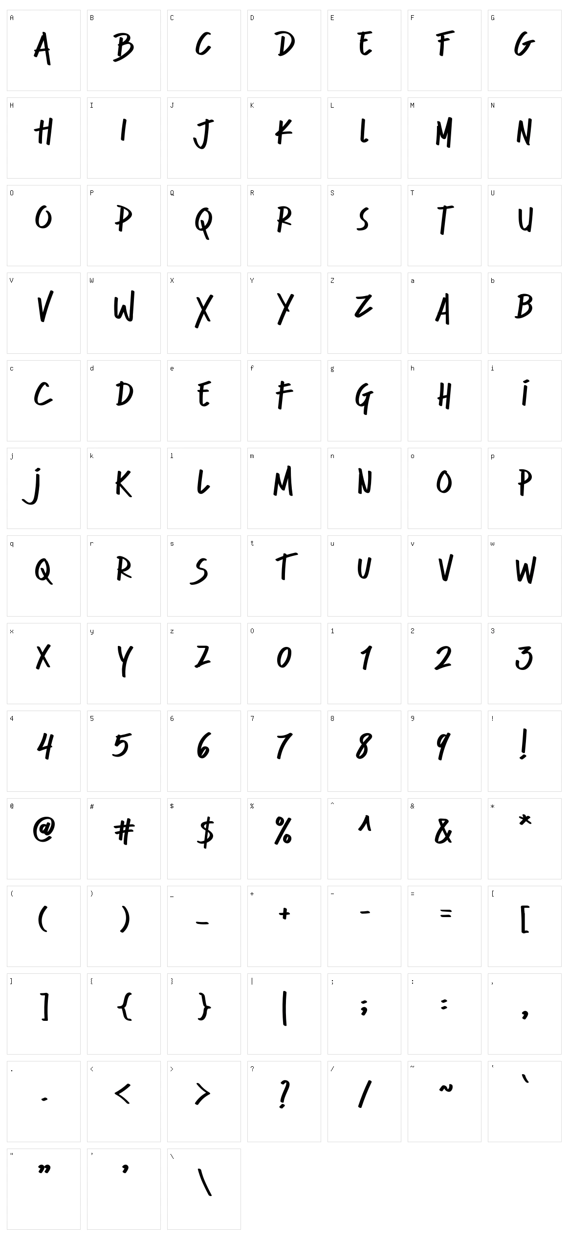 Clint Marker Character Set