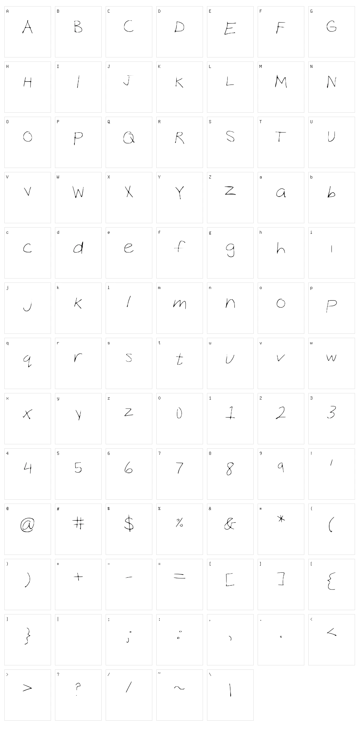 Coco Hand Character Set