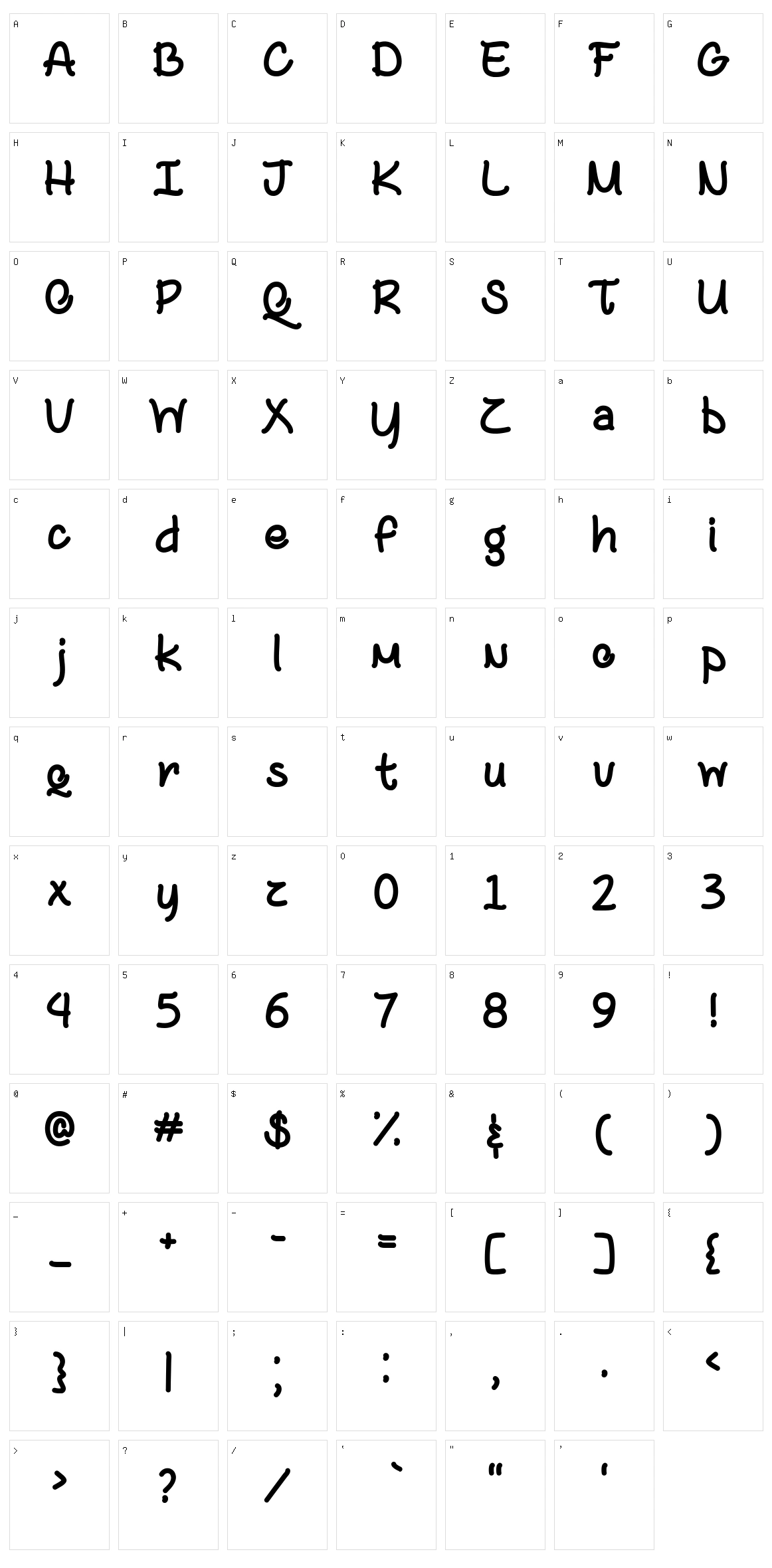 Coffee with Sugar Character Set