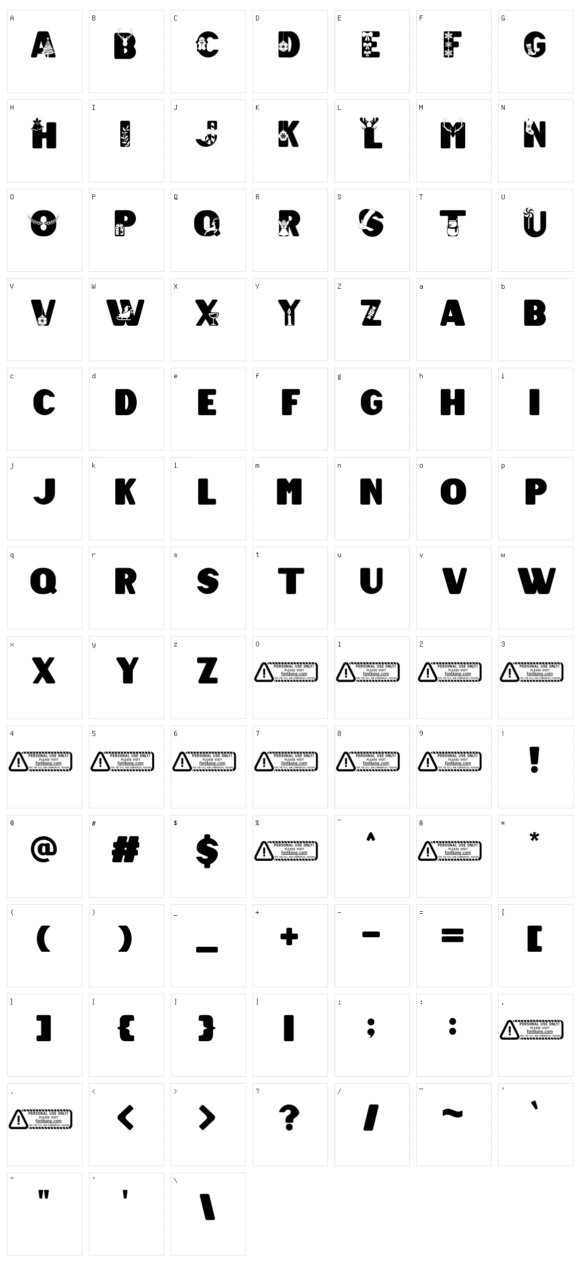 Christbell Character Set