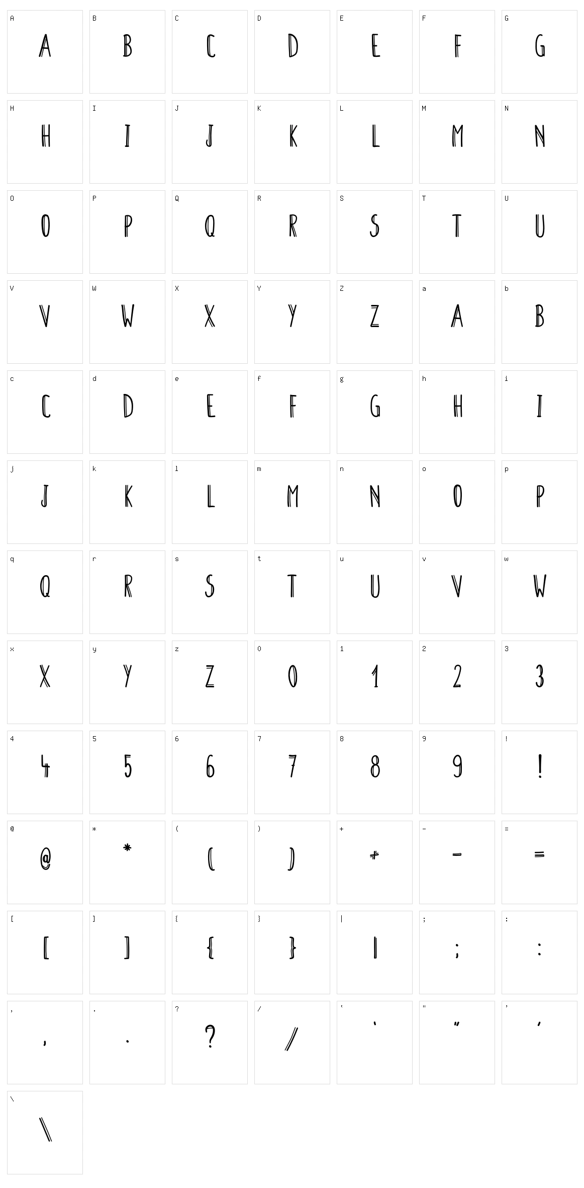 Colendra Character Set