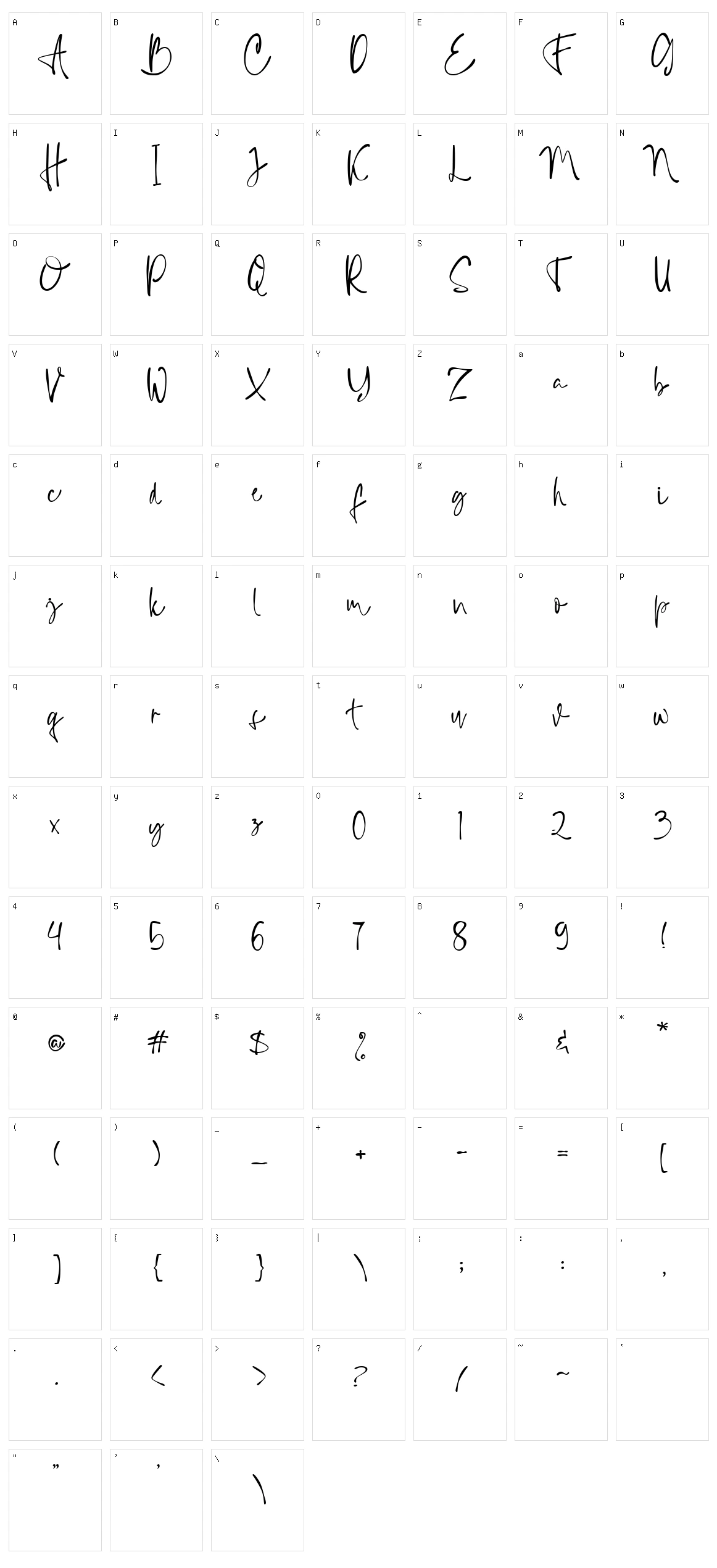 Collegass Signature Character Set