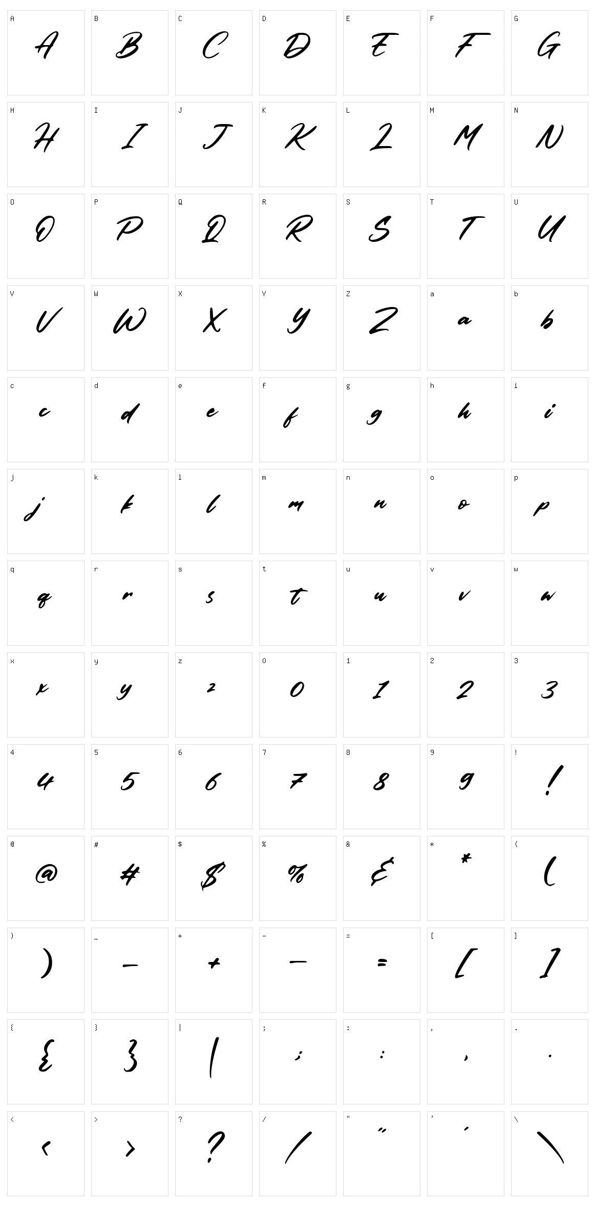 Columbian Character Set