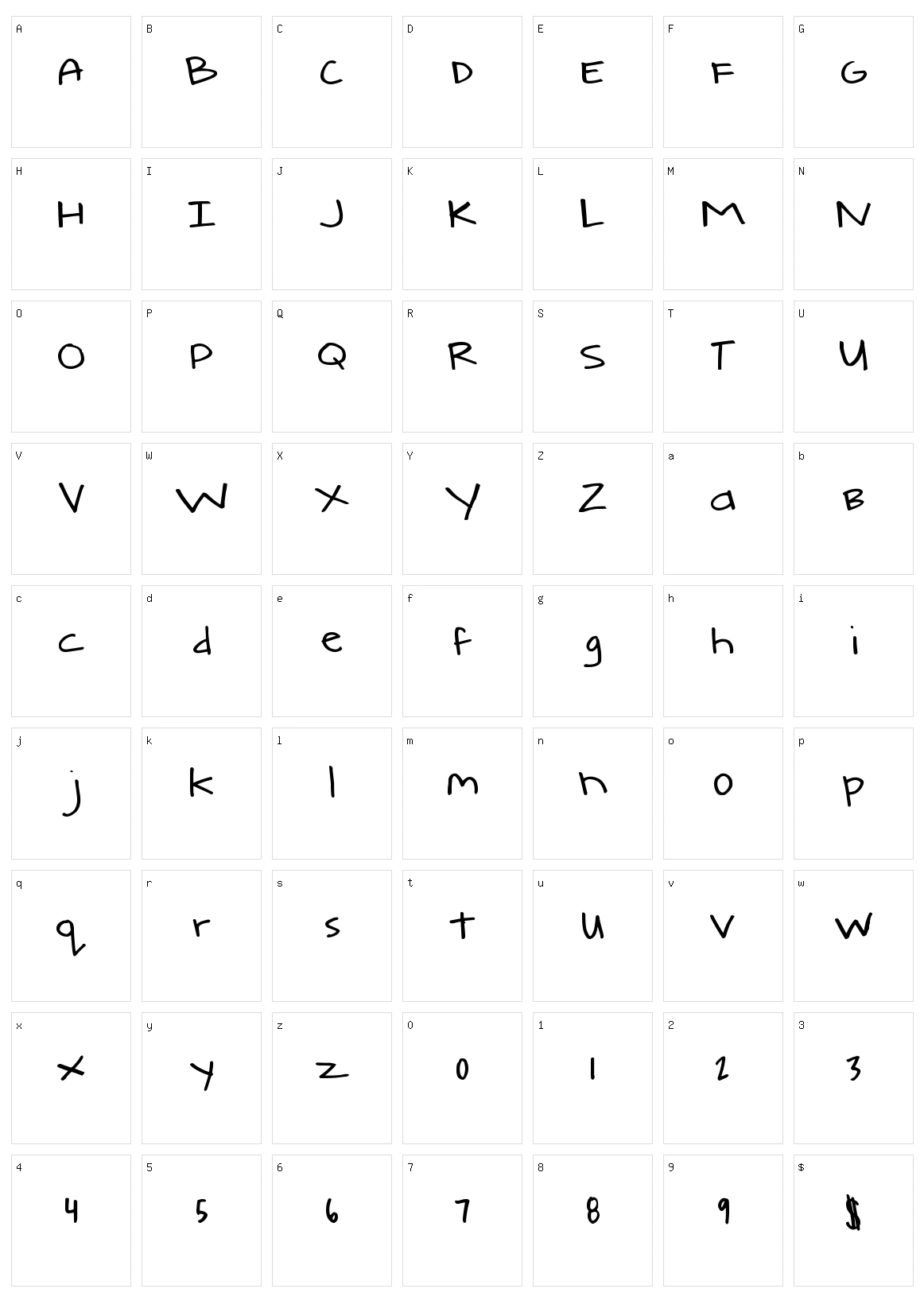 Come Around Character Set