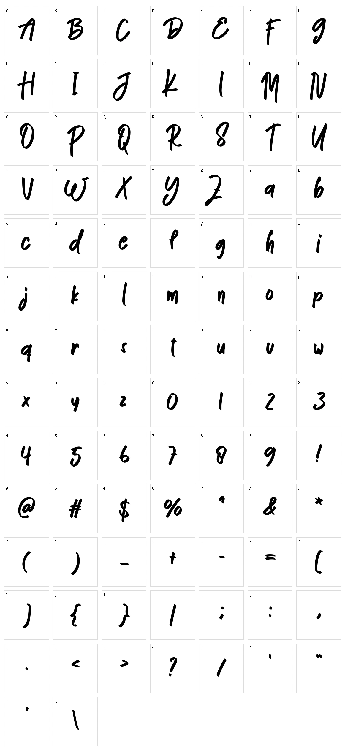 Comeback Signature Character Set