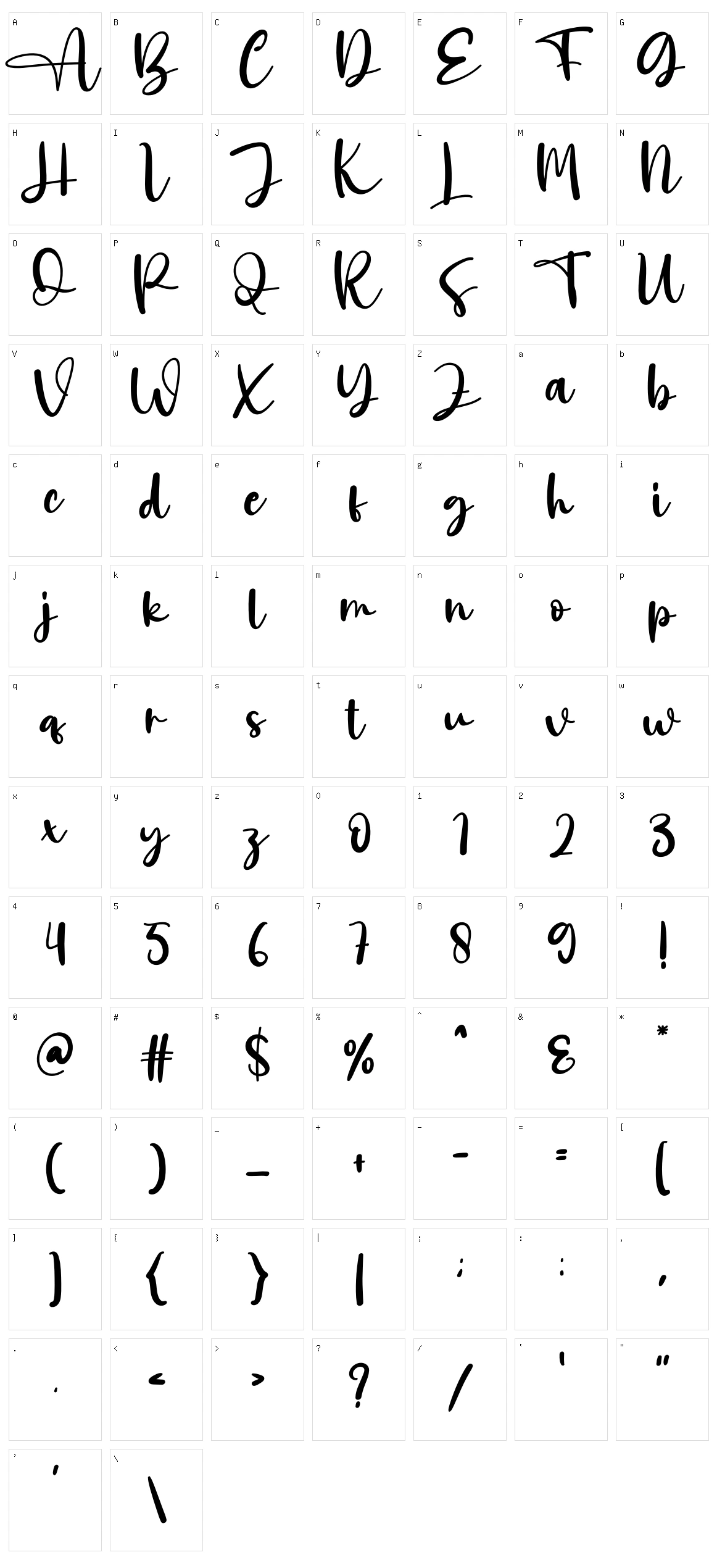 Comrade Character Set