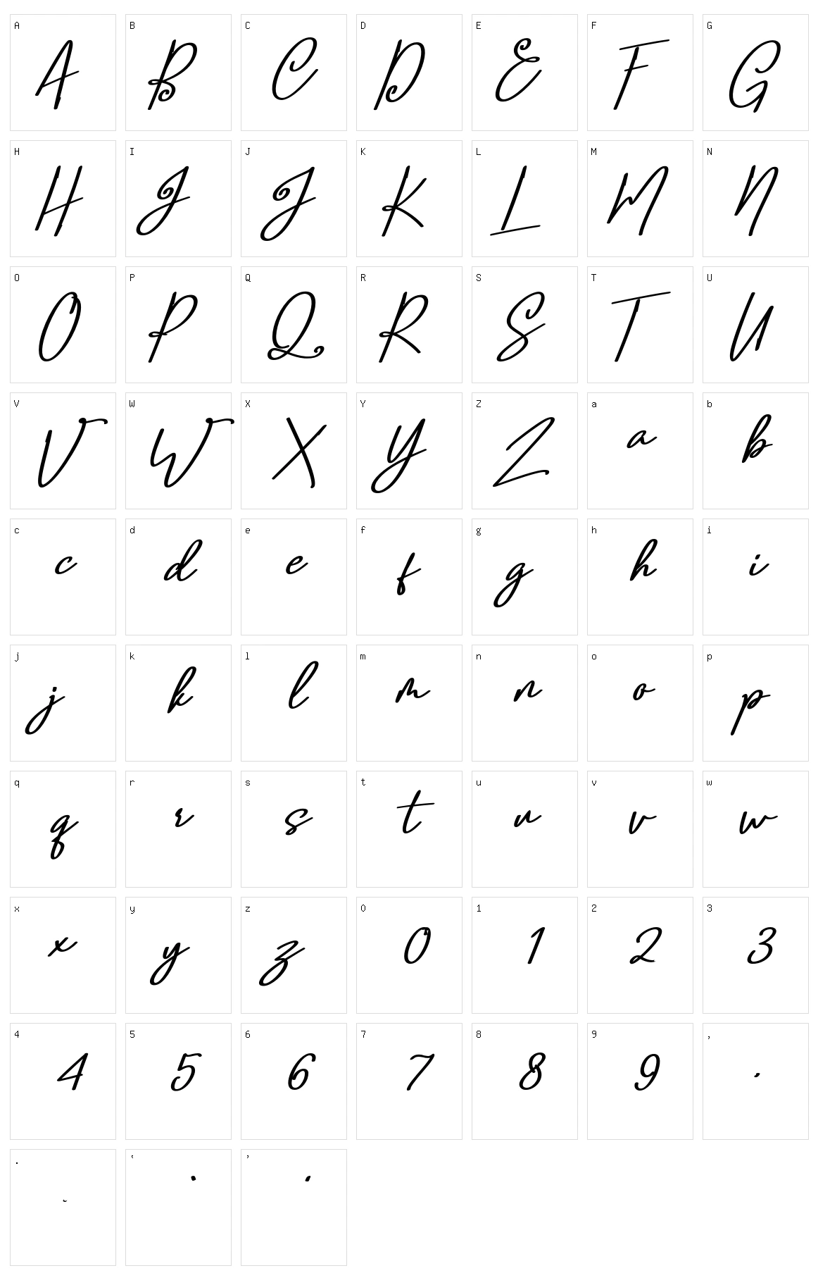 Confidante Character Set
