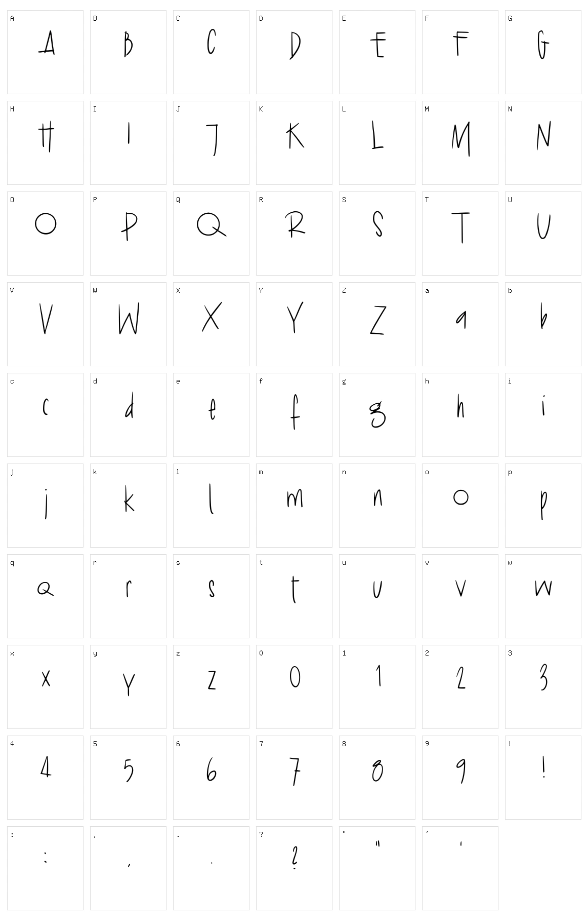 Confy Character Set