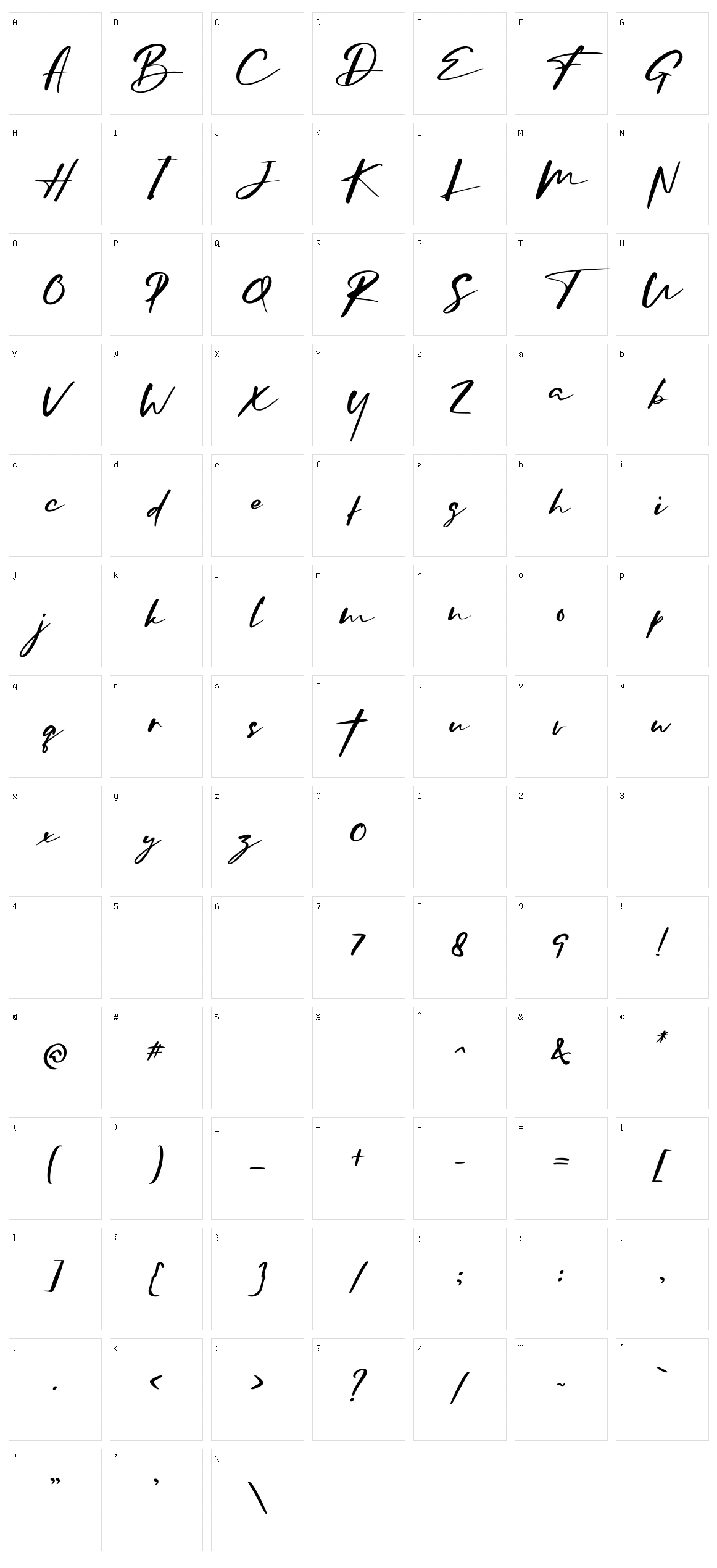 Consistance Character Set