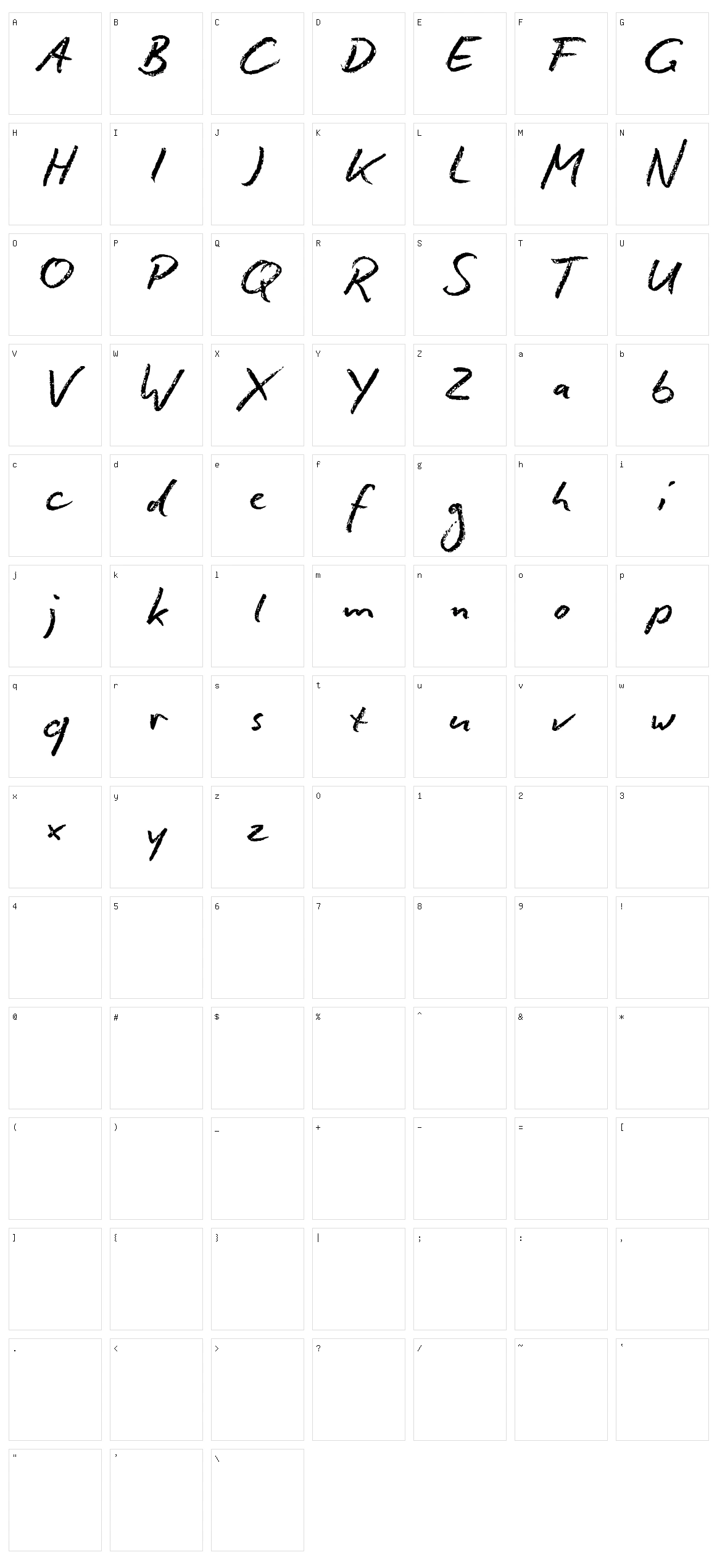 Cont? Script Character Set