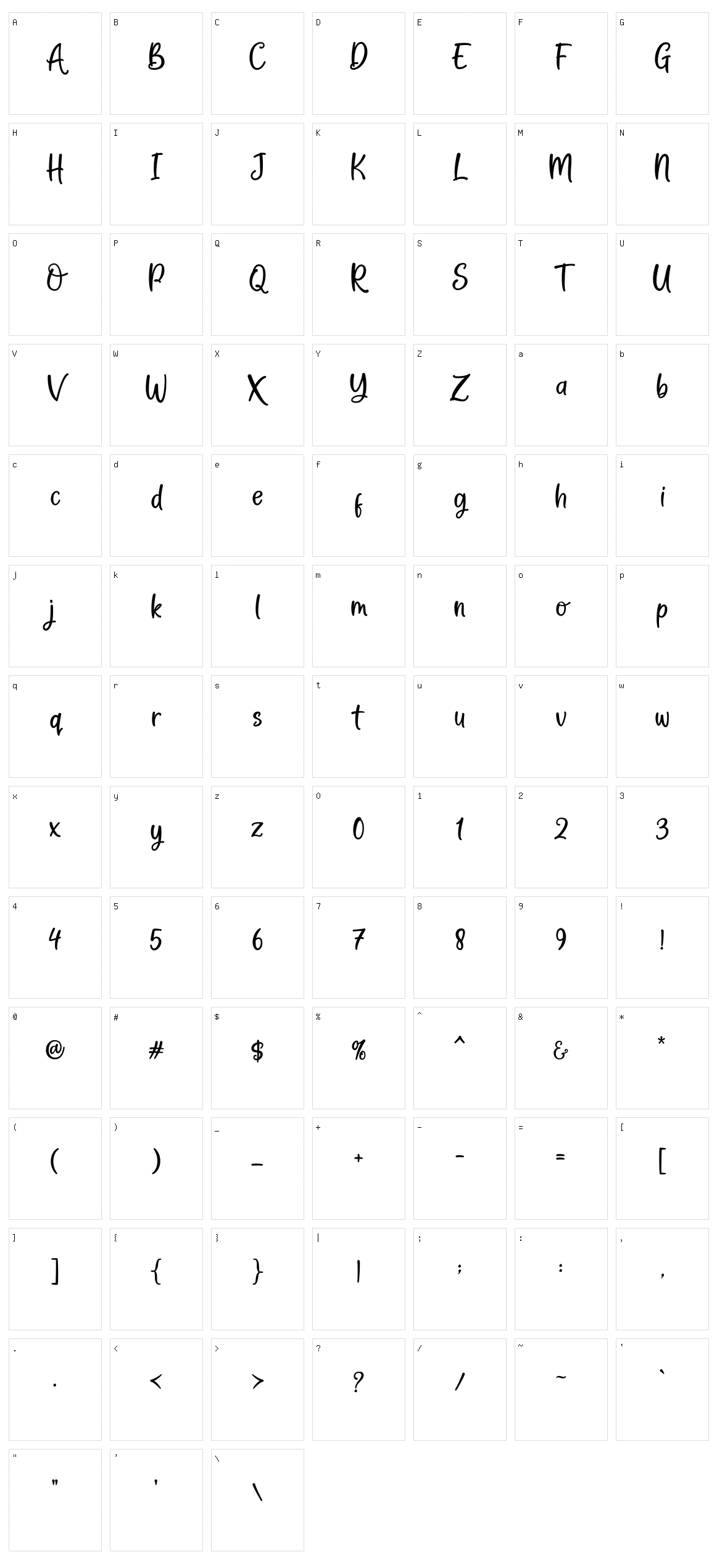 Cooper Rottasy Character Set
