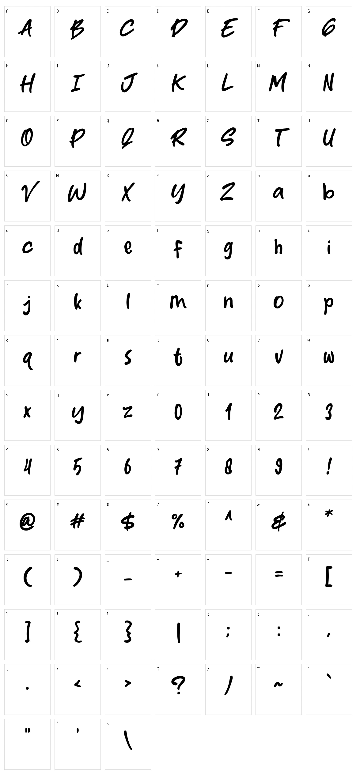 Copykey Character Set